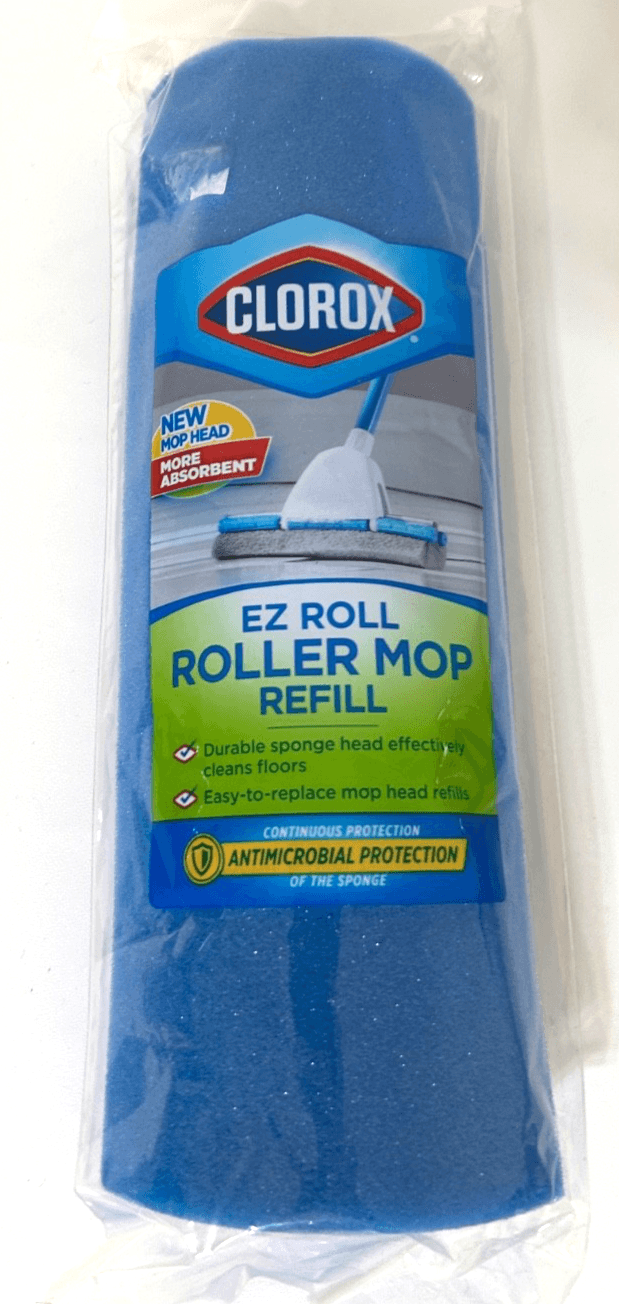 Clorox EZ ROLLER MOP REFILL New More Absorbent Antimicrobial Tile 10" SEALED