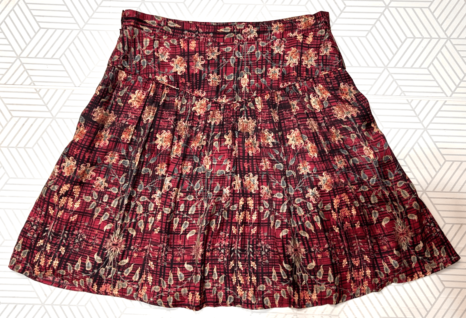 Peruvian Connection Size 14 XL Visc Silk Blend Pockets A Line Skirt Gorgeous c