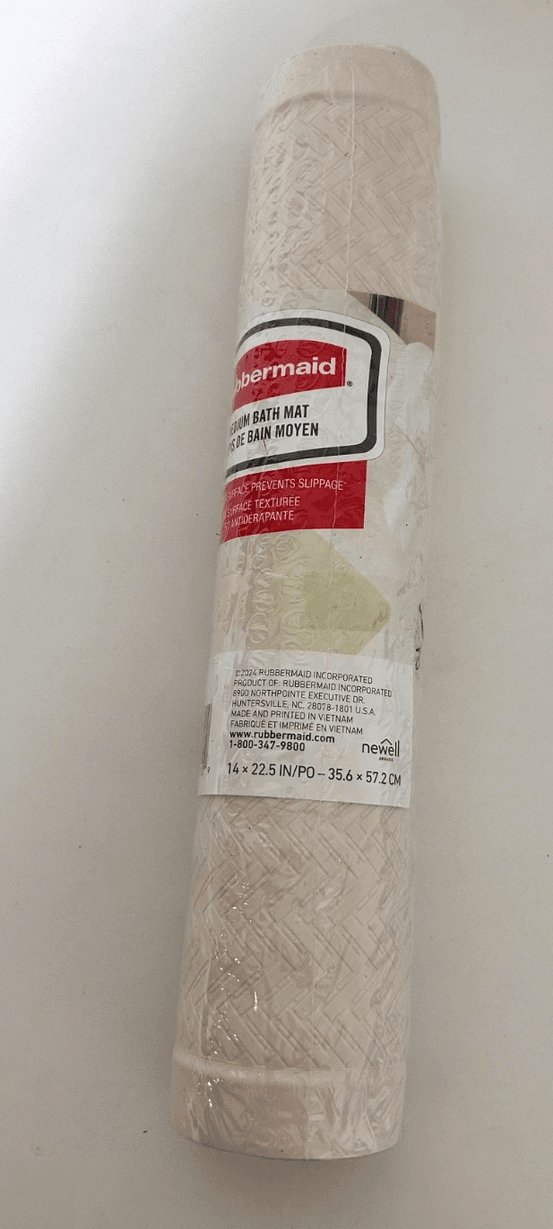 Rubbermaid 1982724 Medium Bath Mat 22.5" L 14" Wide Off White