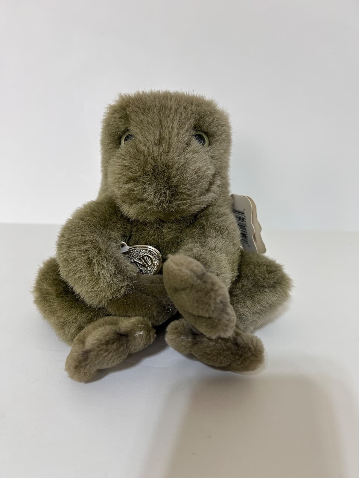Vintage Gund Frog Ribbit Plush Green with Sound Croaker Stuffed Animal Tags