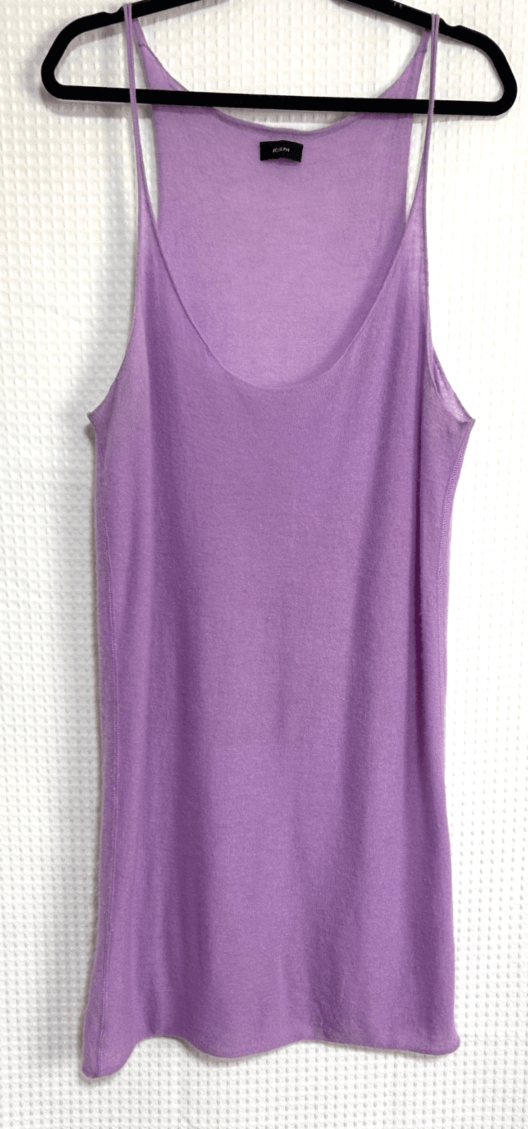 $595 JOSEPH Women's size XS Cashmere Luxury Tank mini Dress Coverup Top Iris x