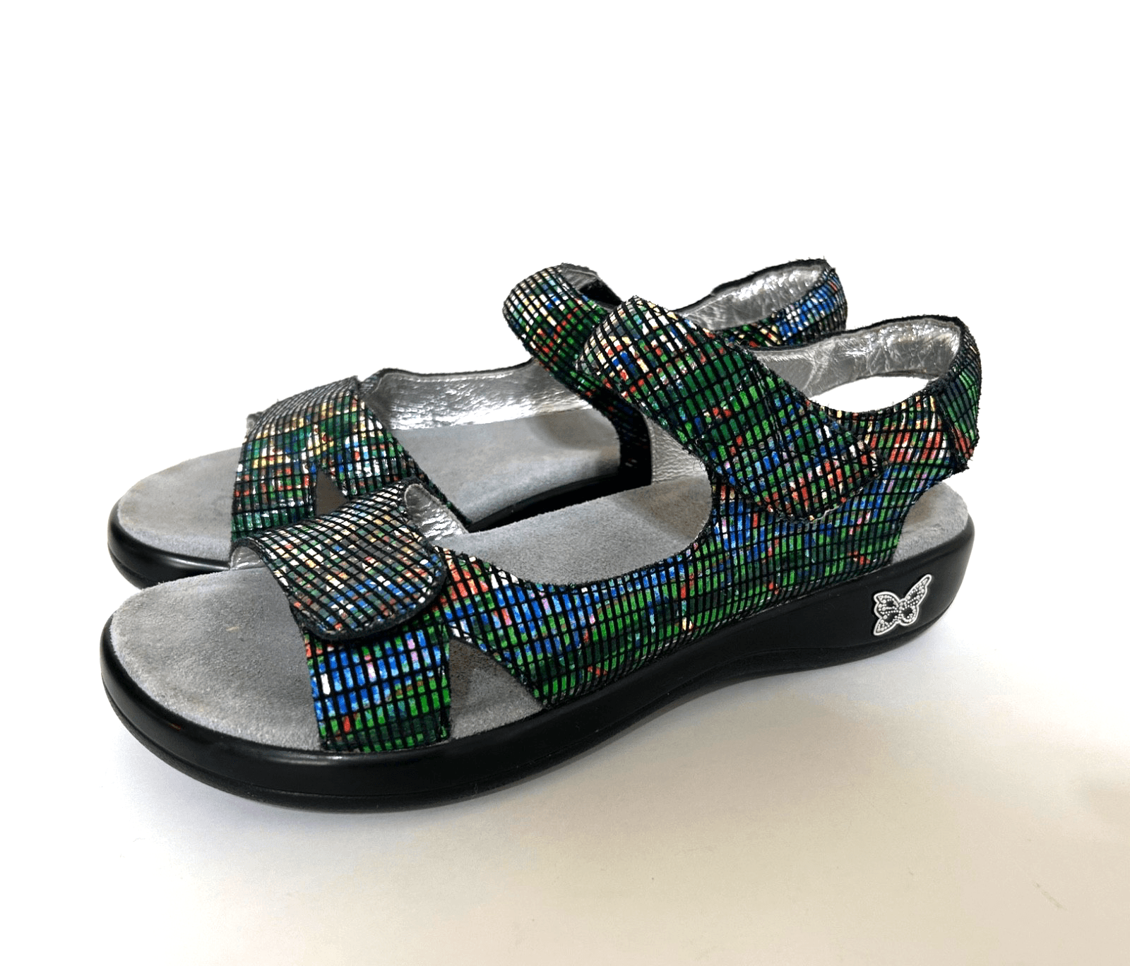 Alegria US 8 EU 38 Joy 360 Multi-Color Leather Sandals Open Toe Shoes