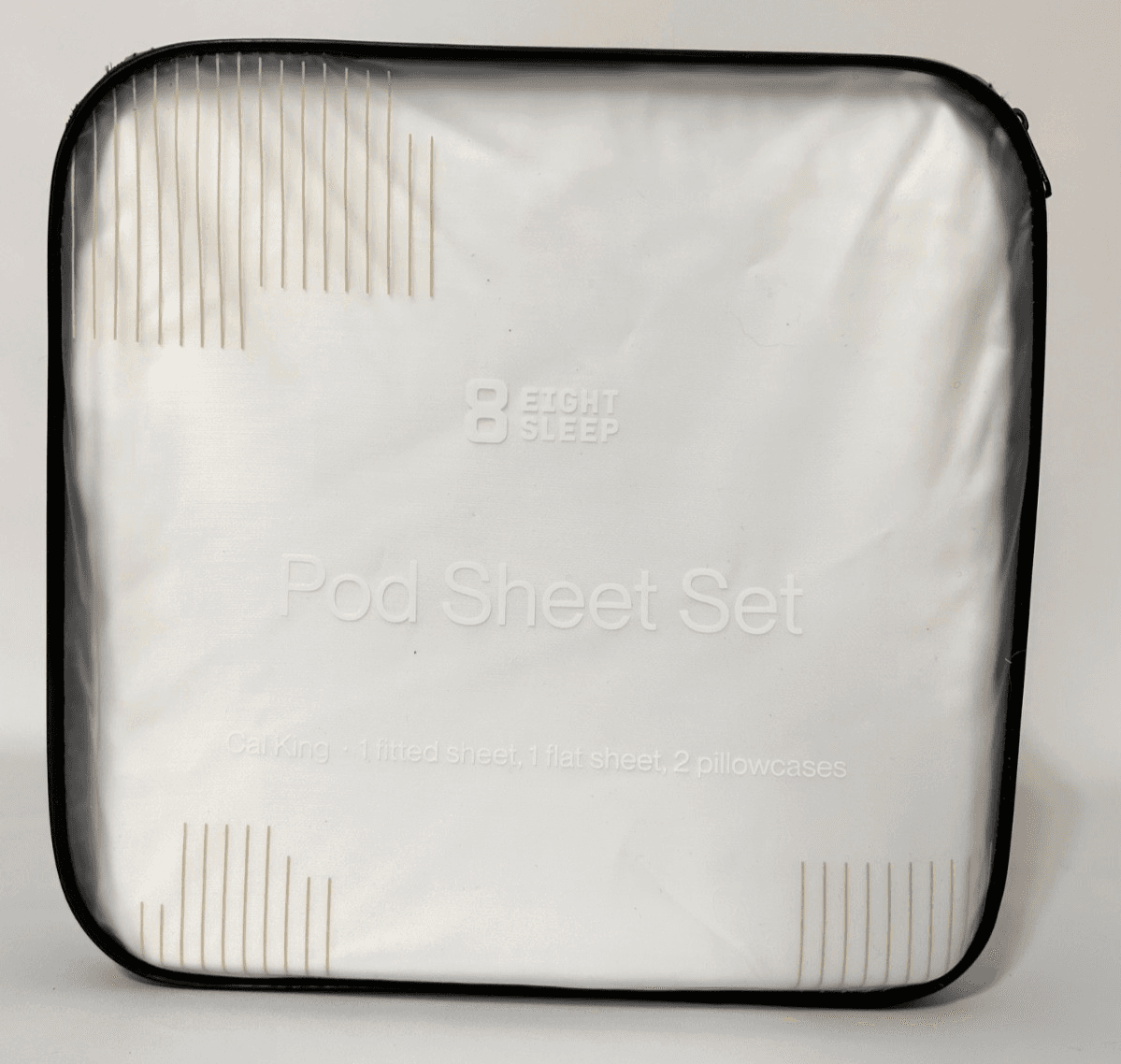 Eight Sleep Pod Sheet Set Cal King Size Pillow Case Sheet Cream White