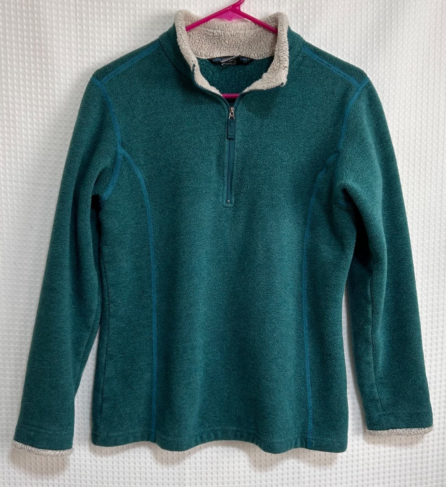 Kuhl Jacket Alfpaca Fleece 1/2 Teal Jacket Women's S XS Pullover Sweater Soft v