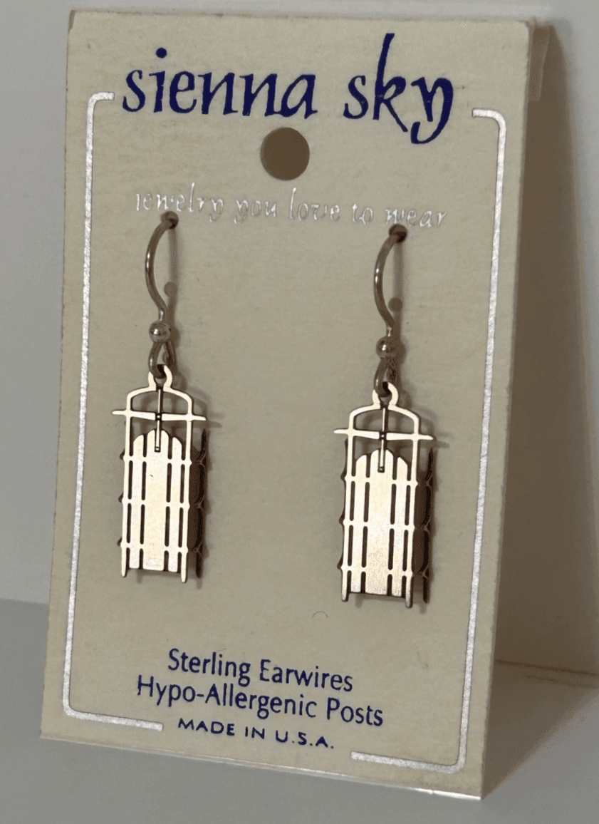 Sienna Sky Bird Cage Antiqued Dangle Earrings Hypoallergenic Sterling Silver USA