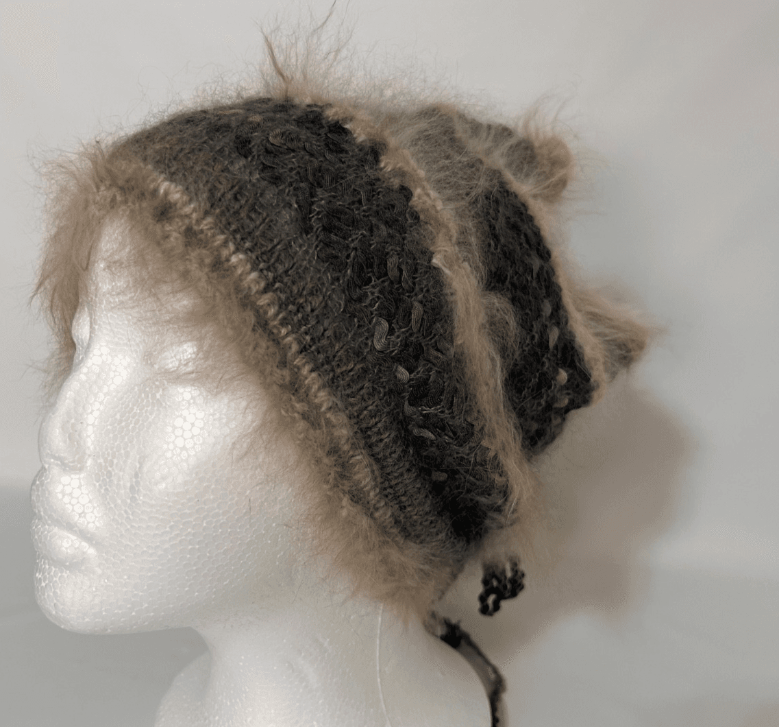 The Sensuous Fiber Slouch Beanie Hat Alpaca Blend Handmade Fashion Roomy