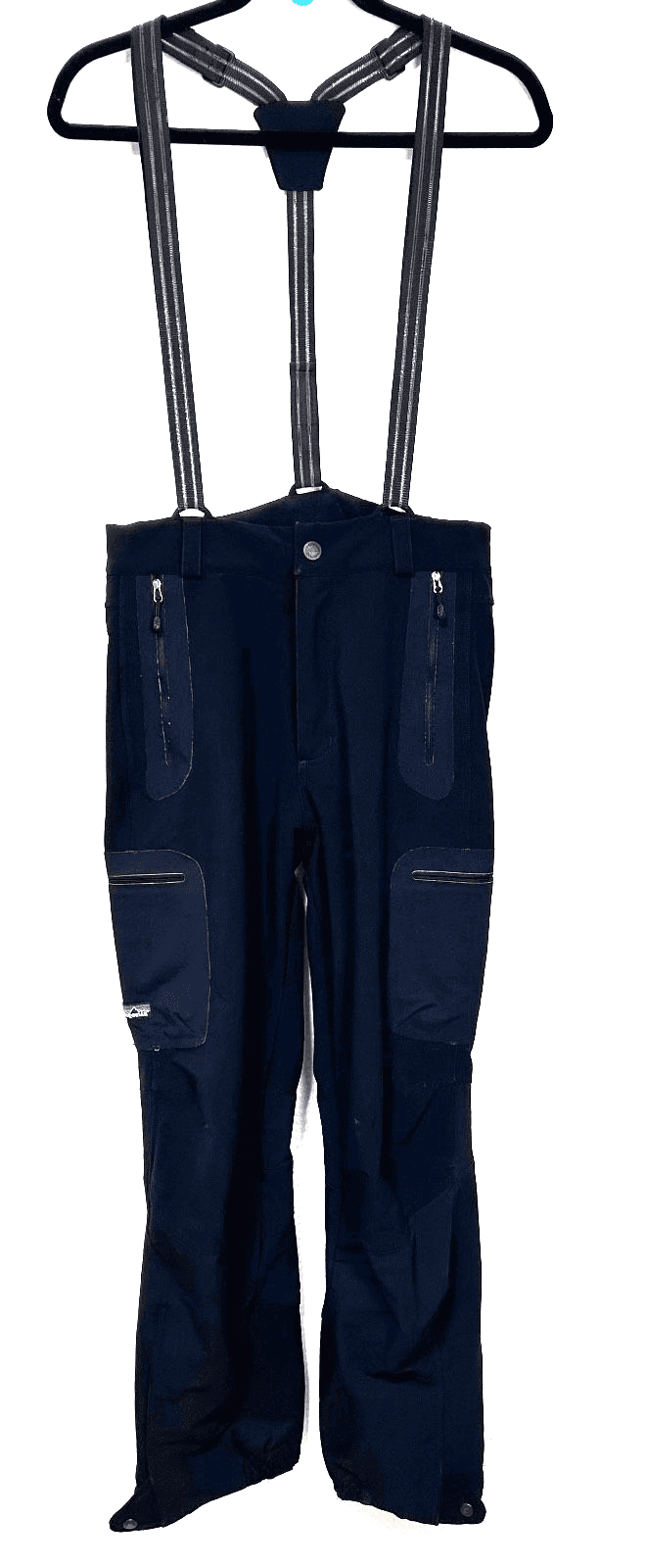 Vintage Patagonia Men’s size 32 Fleece Lined Black Ski Pant Suspenders Bib 84135