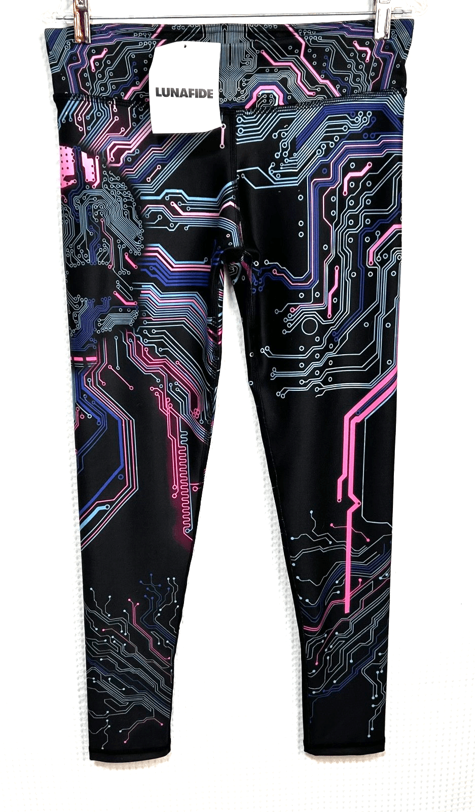 NWT Lunafide Size M Active Leggings Cyber Celestial Gamer Handcrafted c