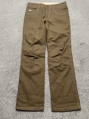 Kuhl Kanvus Jeans Mens 33x32 Brown Stretch Canvas Straight Leg Pants 23S 5114