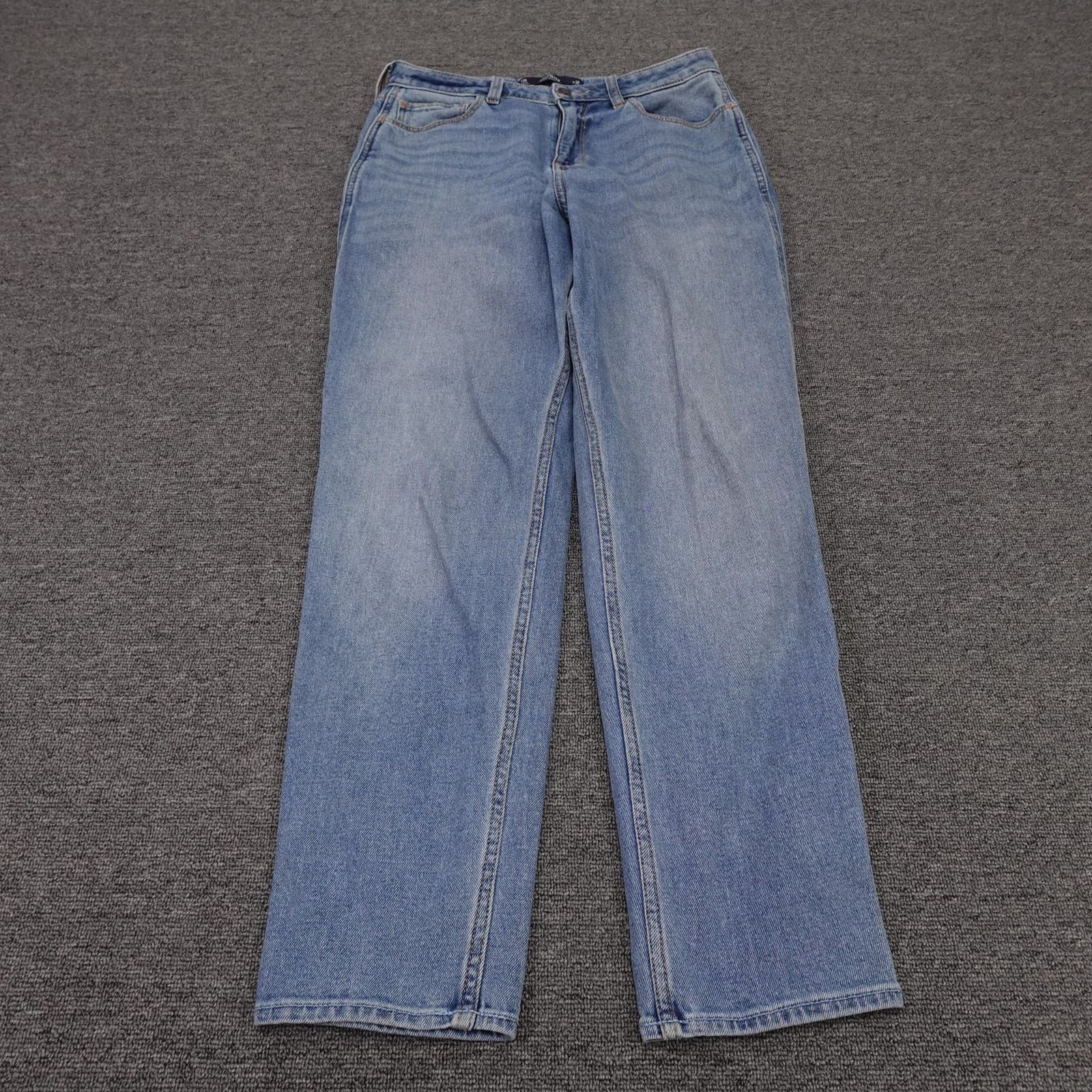 Hollister Ultra High-Rise Mom Jeans Juniors 11R Blue Medium Wash 30x27