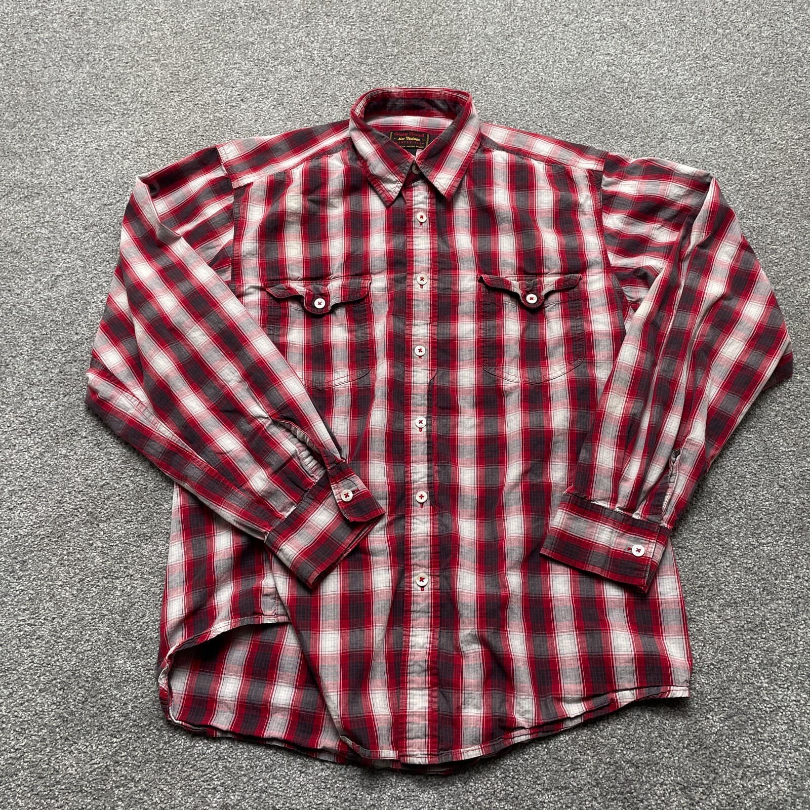 Lucky Brand Shirt Adult Large Multicolor Plaid Sanforized Ring Spun Casual READ