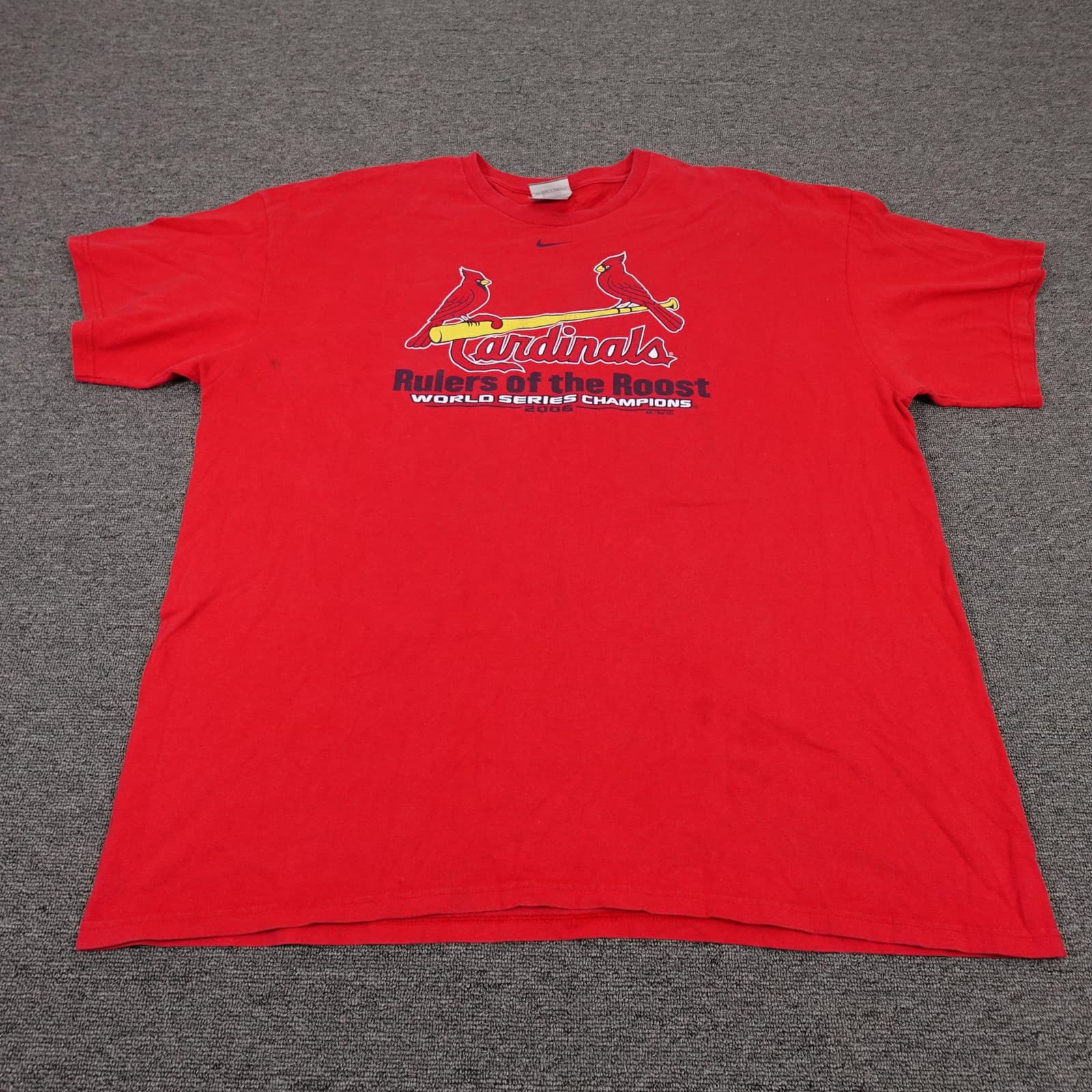 St. Louis Cardinals Shirt Mens 2XL Red MLB Baseball Nike 2006 Champs Tee