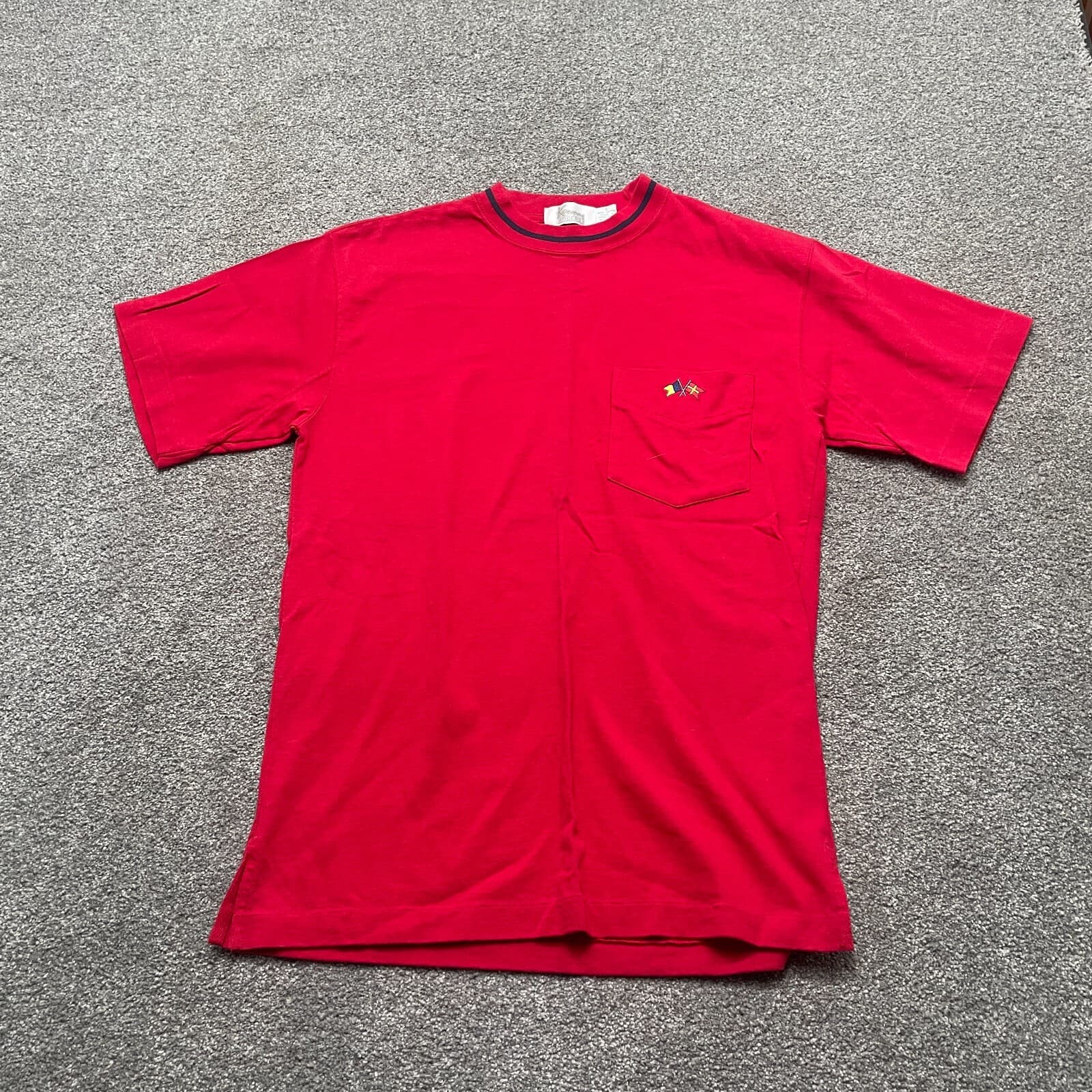 VINTAGE Kenny Rogers Shirt Small Red Country Music Pocket Tee Crew 90s Mens