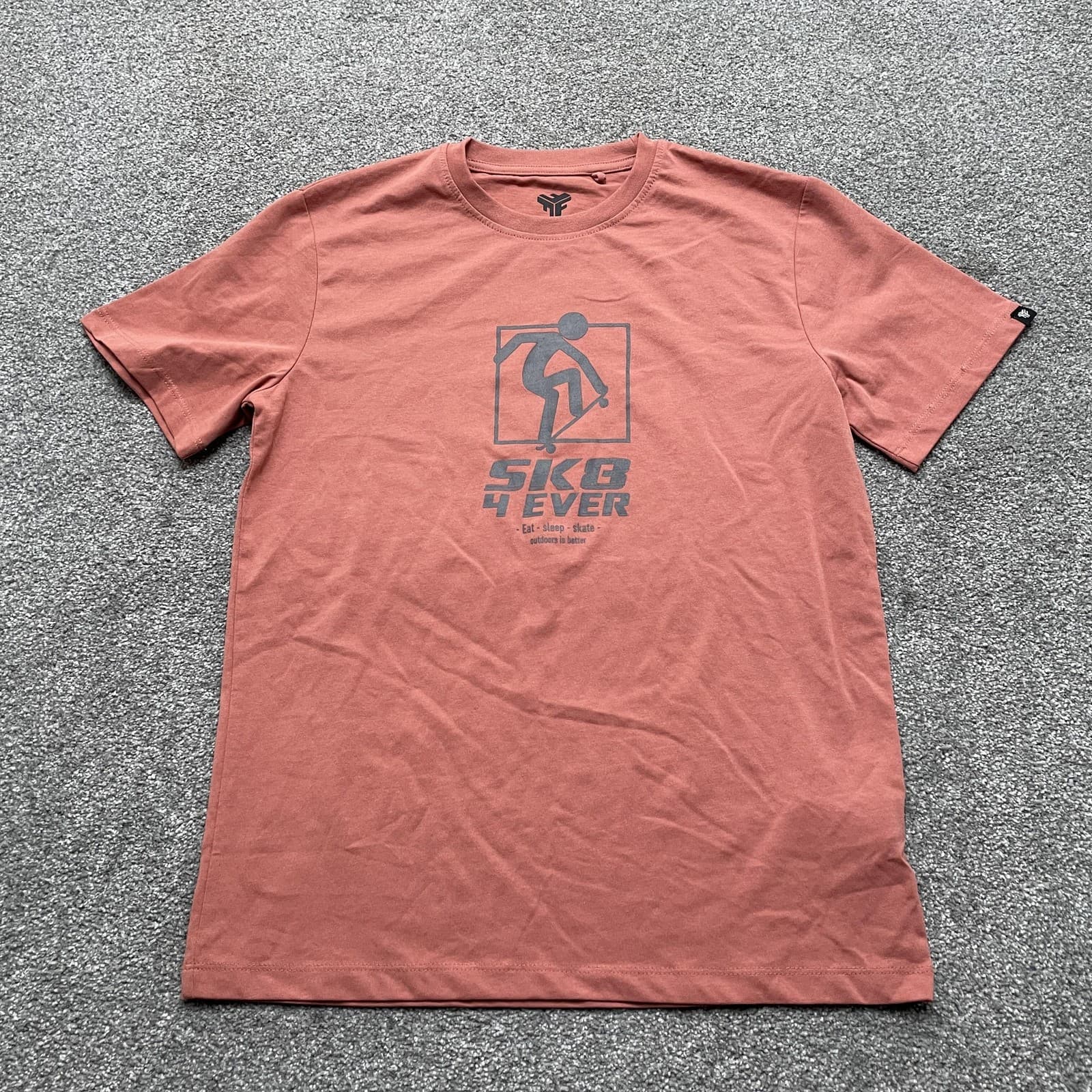 Federation Basics Shirt Mens Small SK8 4 Ever Skateboarding Graphic Tee