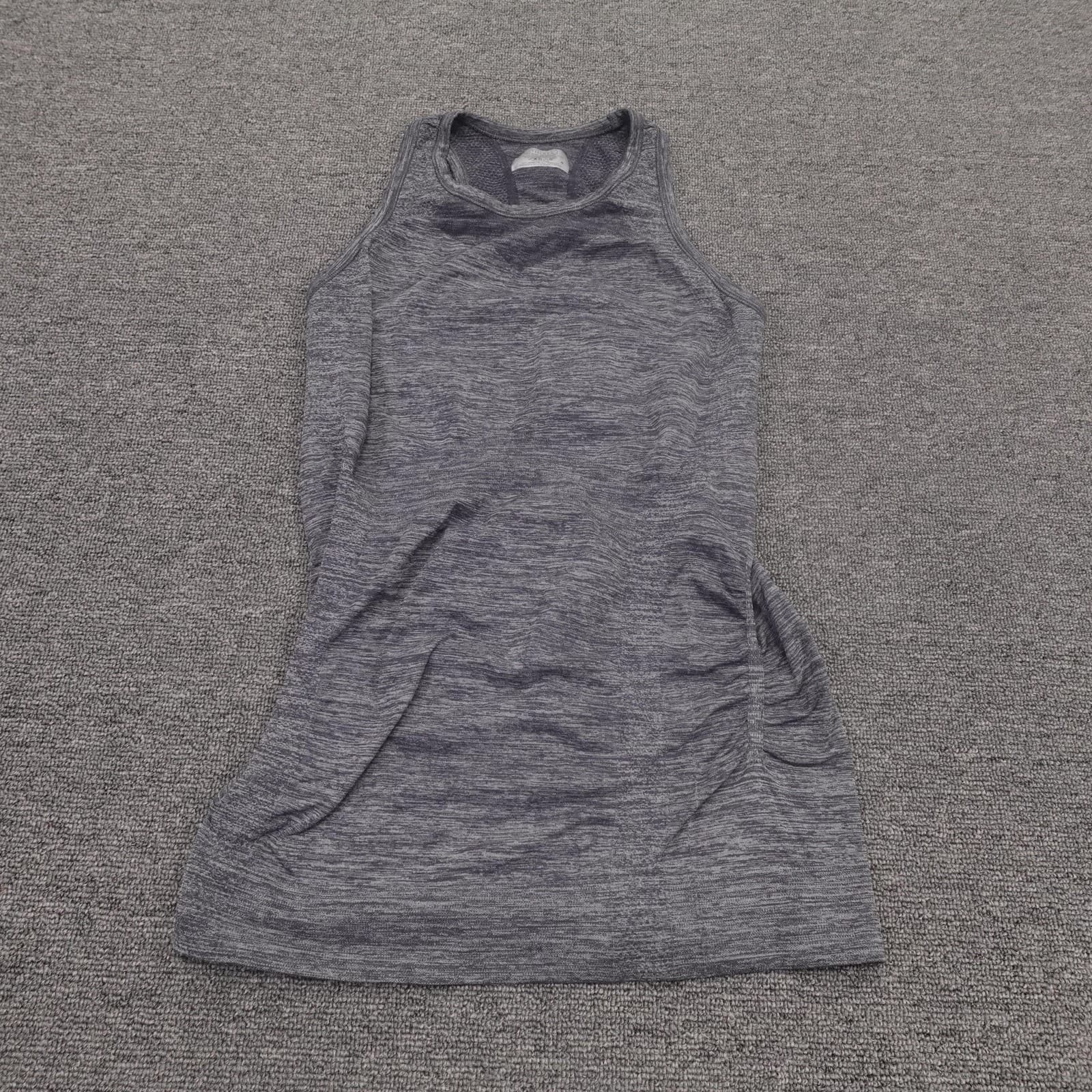 Athleta Tank Top Womens Small Gray Heathered Racerback Knit Athletic Gym Yoga