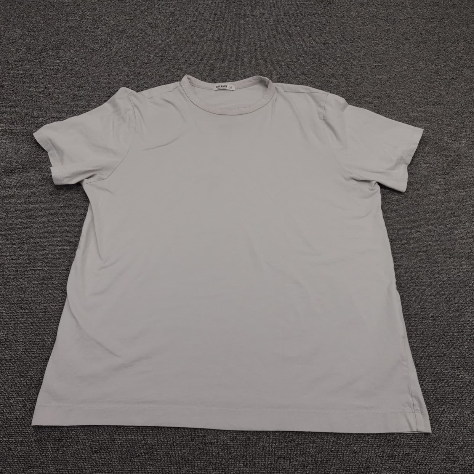 Buck Mason Shirt Mens XL Beige Cotton Crewneck Tee Made USA Solid Casual