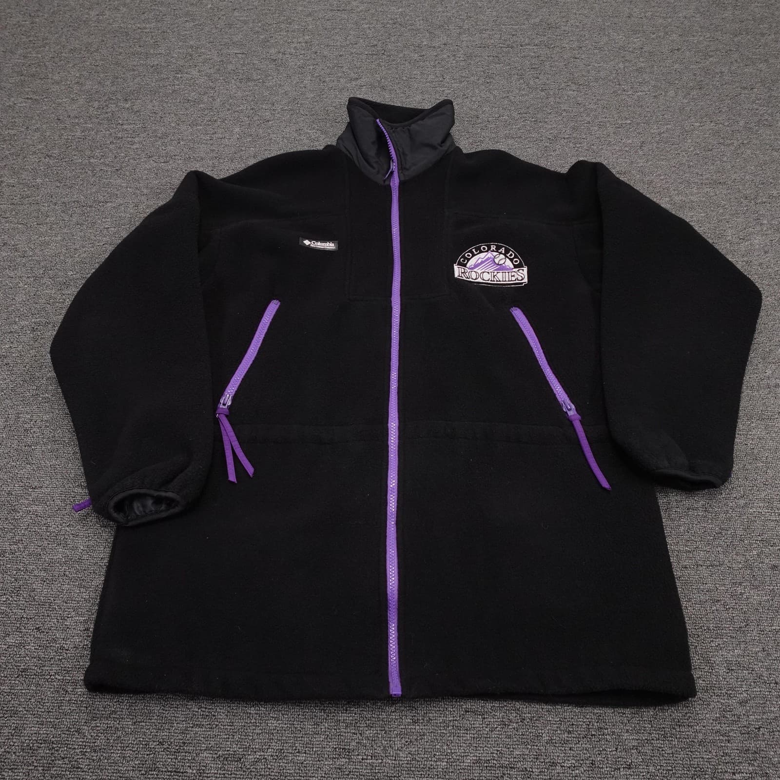 Vintage Colorado Rockies Jacket Medium Black MLB Baseball Columbia USA 90s