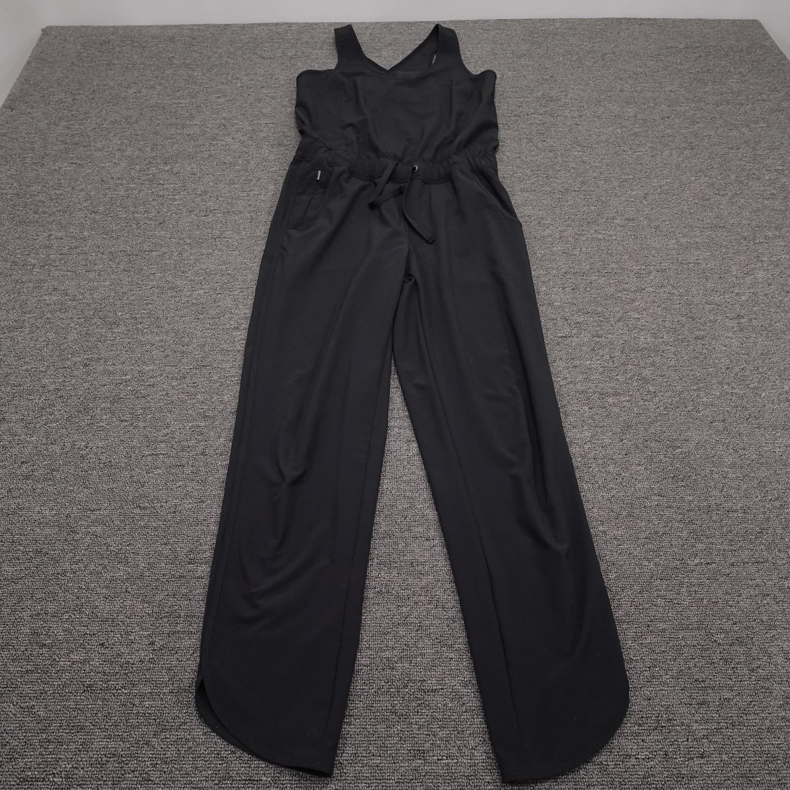 Patagonia Jumpsuit Womens XS Black Fleetwith V Neck Drawstring Quick Dry Travel