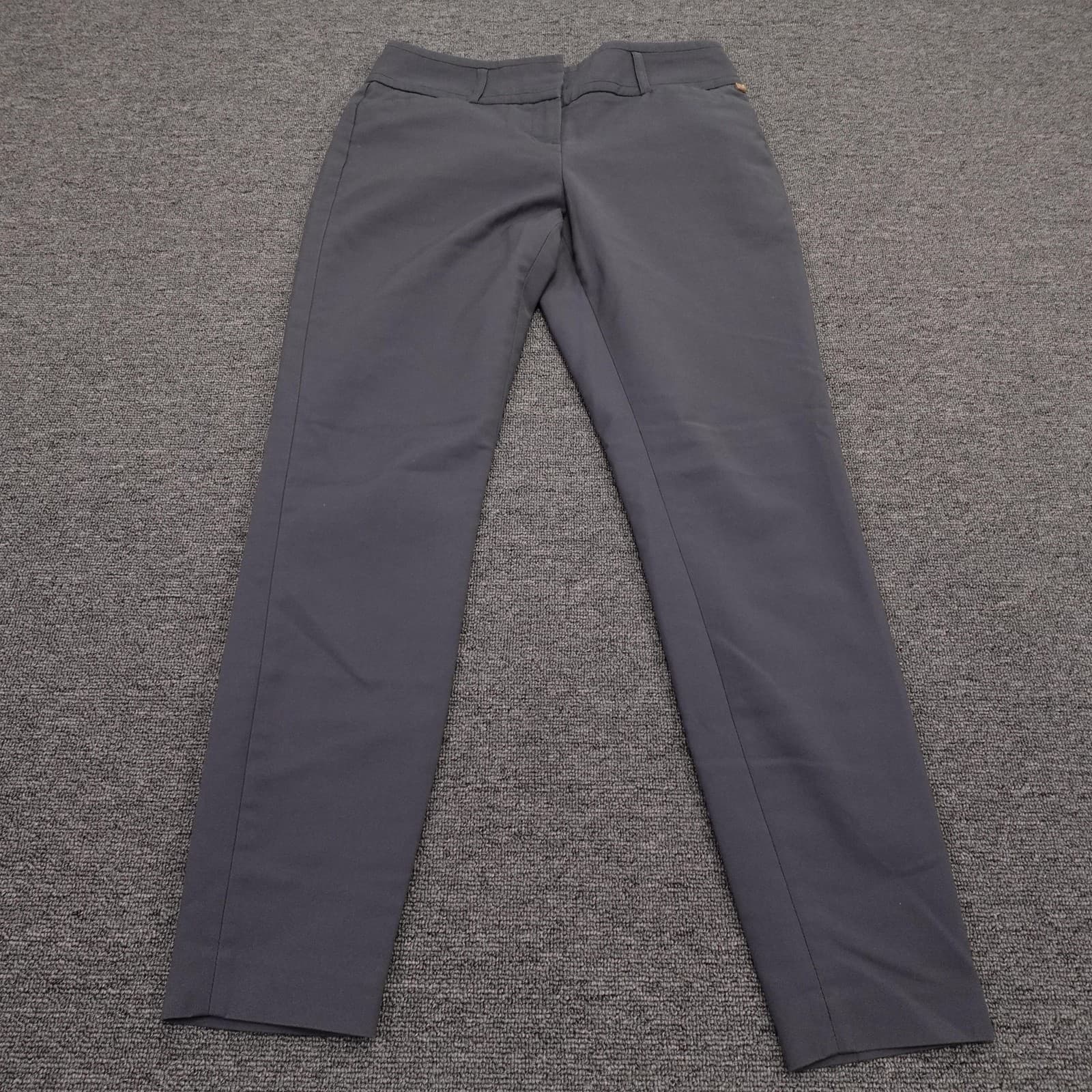 Ivanka Trump Dress Pants Womens 4 Gray Mid Rise Straight Leg Stretch Workwear