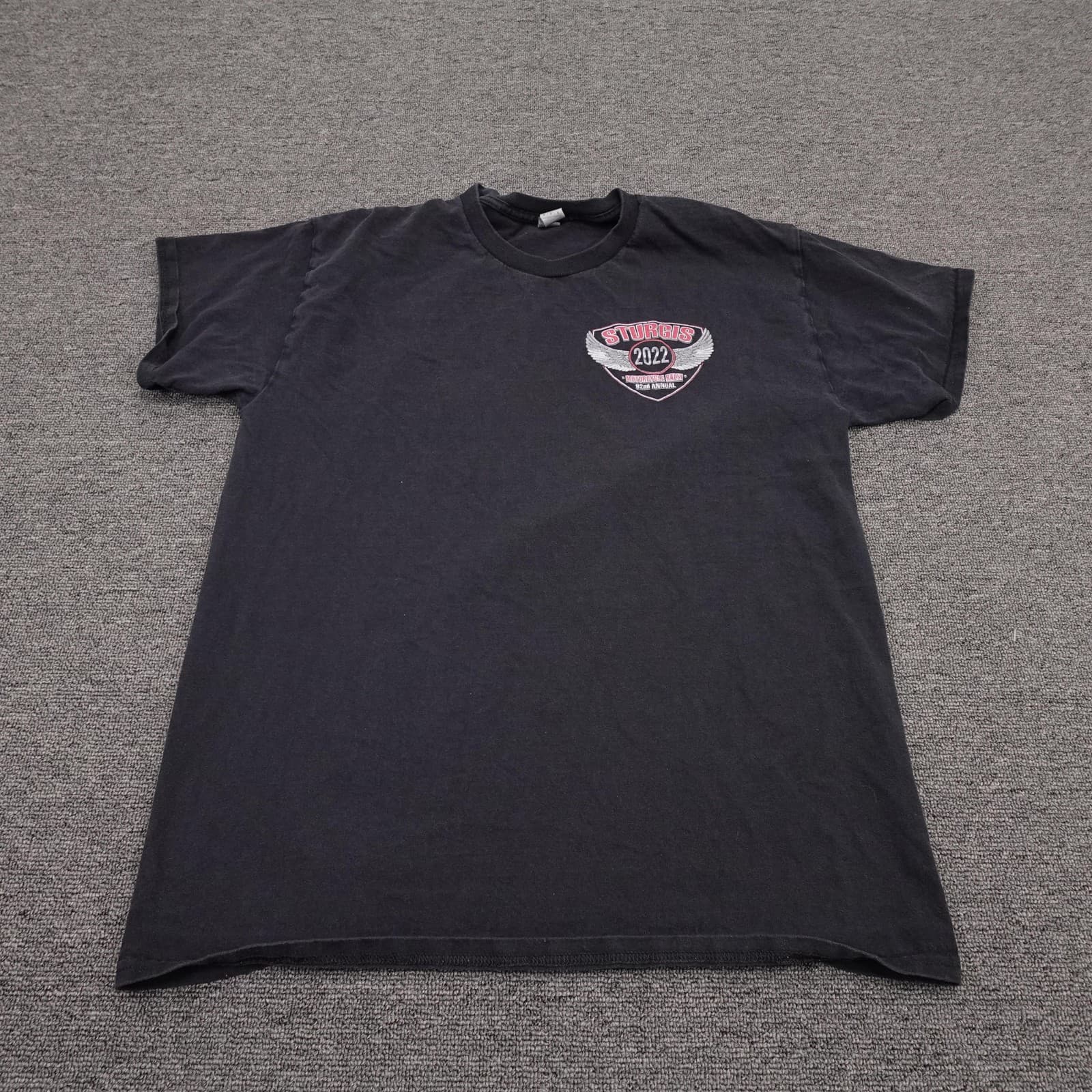 Sturgis Shirt Mens Medium Black 2022 Motorcycle Rally 82nd Annual Graphic Tee
