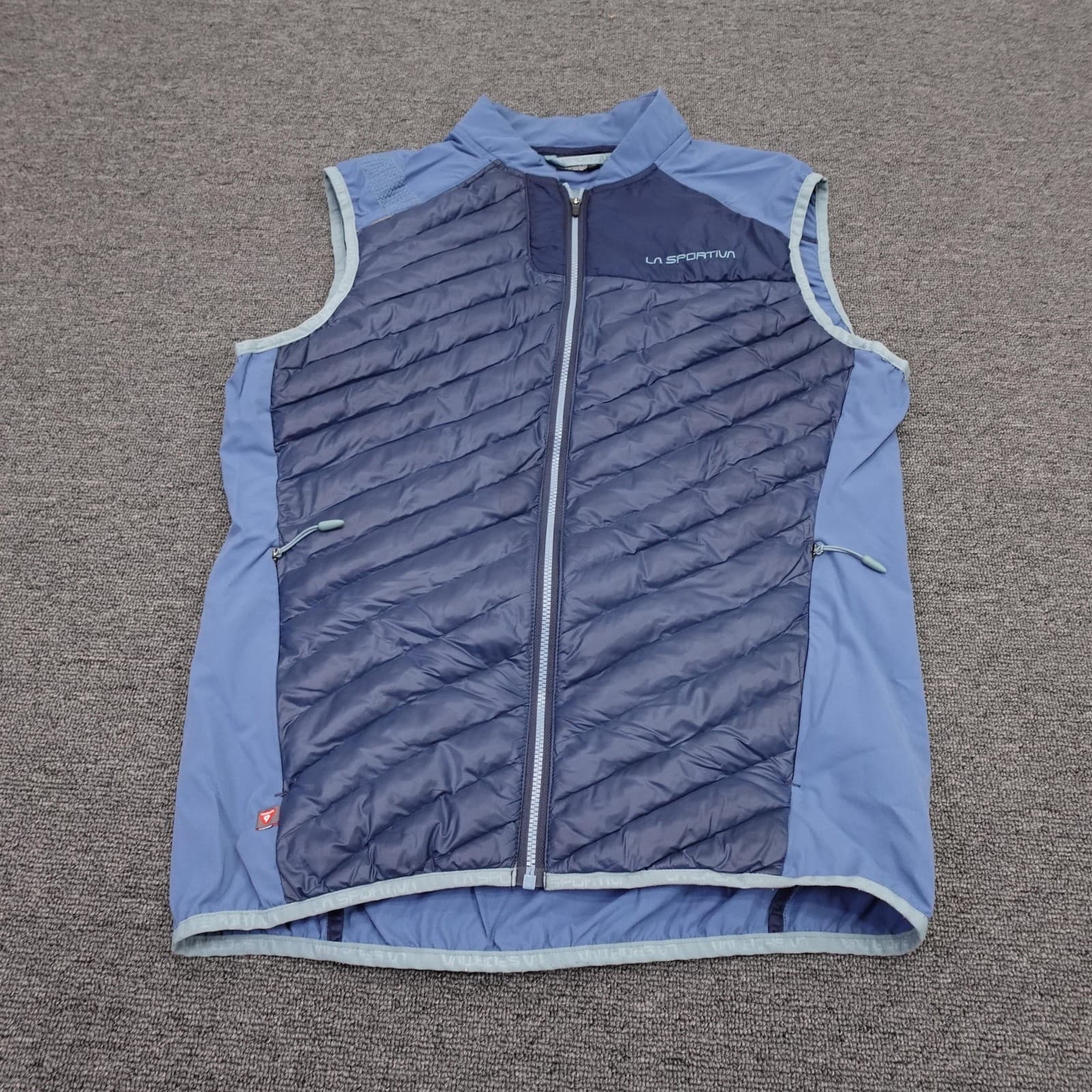 La Sportiva Cloud Vest Mens Small Blue Quilted Insulated Full Zip Lightweight