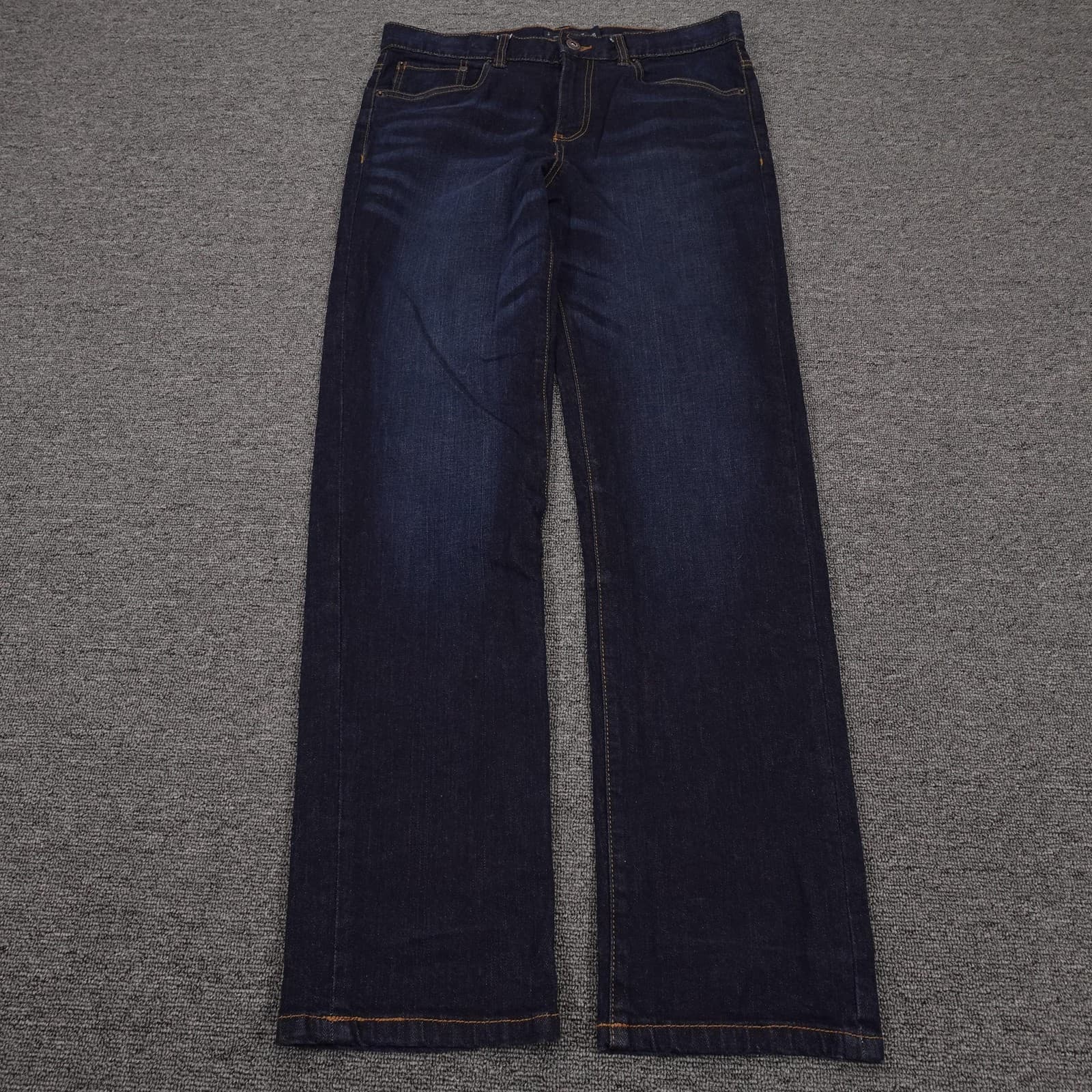 Lucky Brand Classic Straight Jeans Youth 20 Blue Dark Wash Stretch Denim 32x31