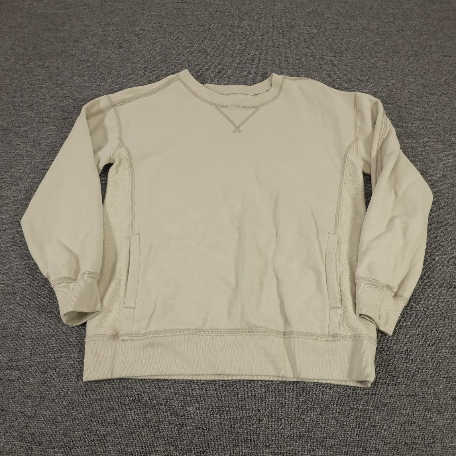 Abercrombie & Fitch Sweatshirt Womens Small Beige Soft A&F Pullover Pockets
