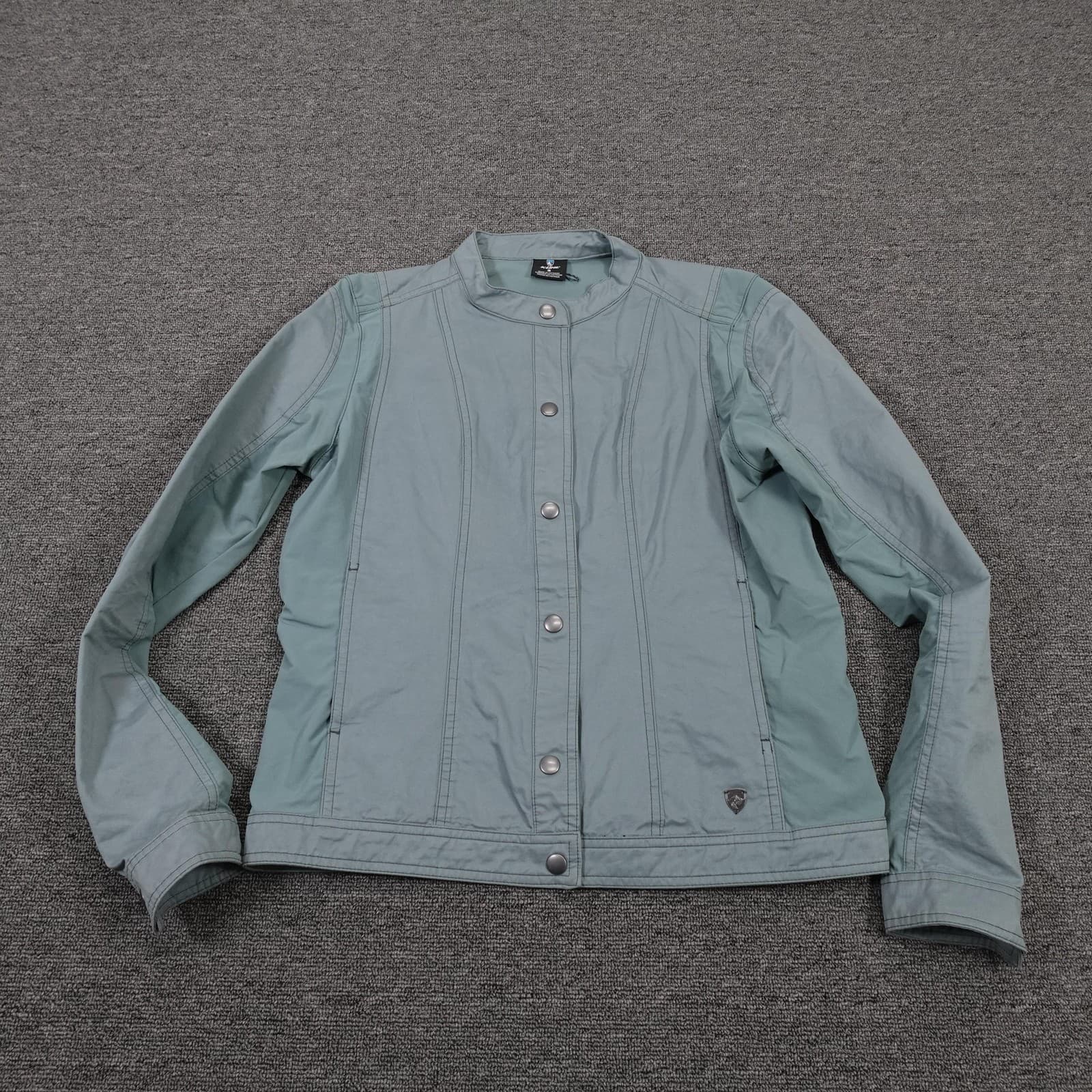 Kuhl Jacket Womens Small Green Snap Front Stretch Twill Lightweight Casual