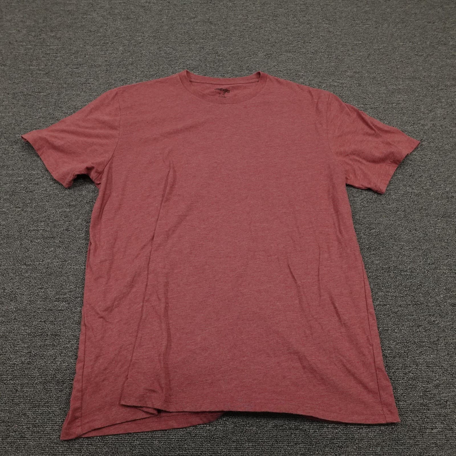 Wrangler Shirt Mens Large Red Heather Crewneck Short Sleeve Basic Casual Tee