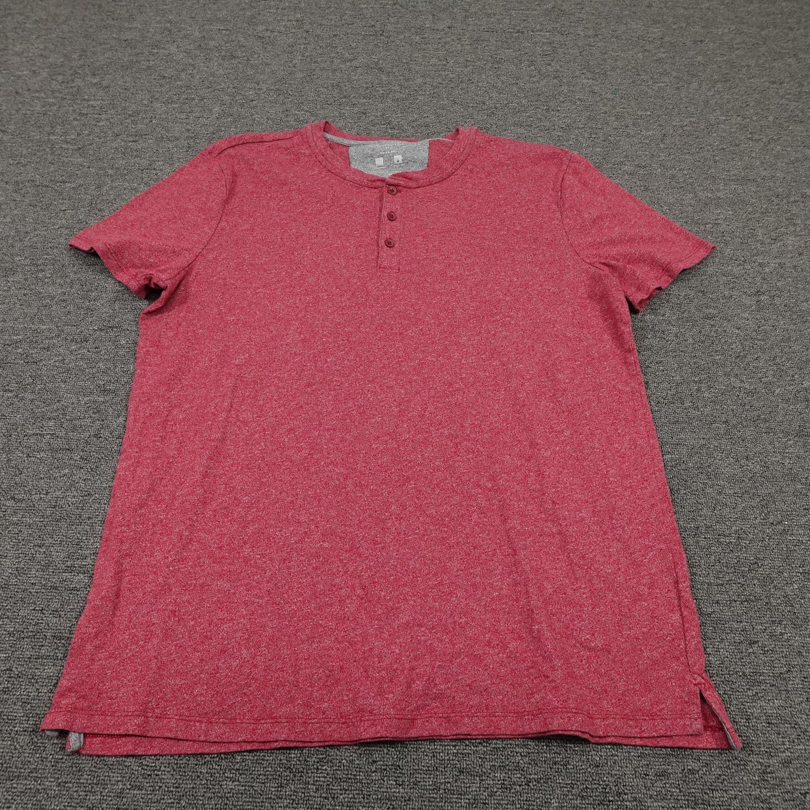 Banana Republic Shirt Mens XL Red Heather Henley Quick Dry Breathable Tee Casual