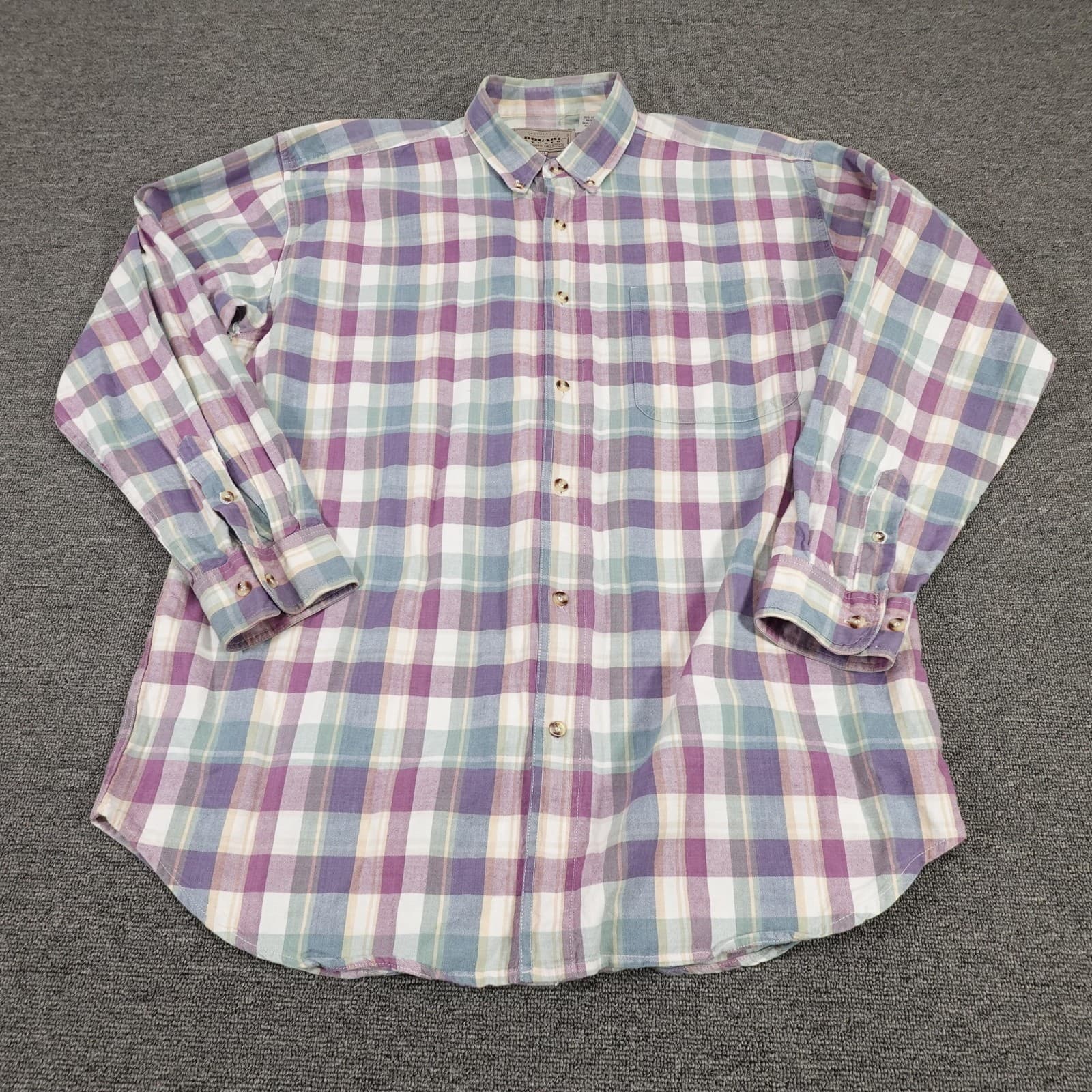 Bogari Studio Shirt Mens XL Multicolor Plaid Button Down Long Sleeve Casual