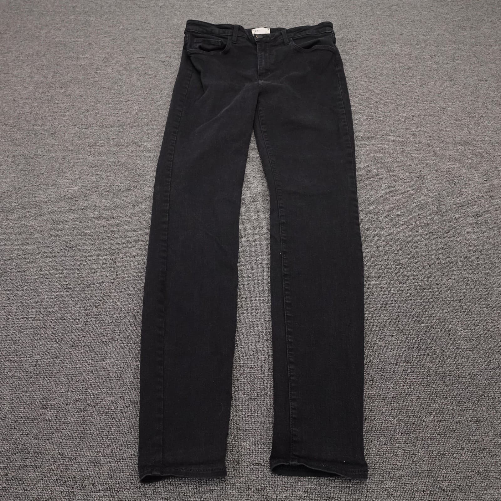 L'AGENCE Jeans Womens 31 Black Charcoal Wash Mid Rise Slim Skinny 31x30 Denim