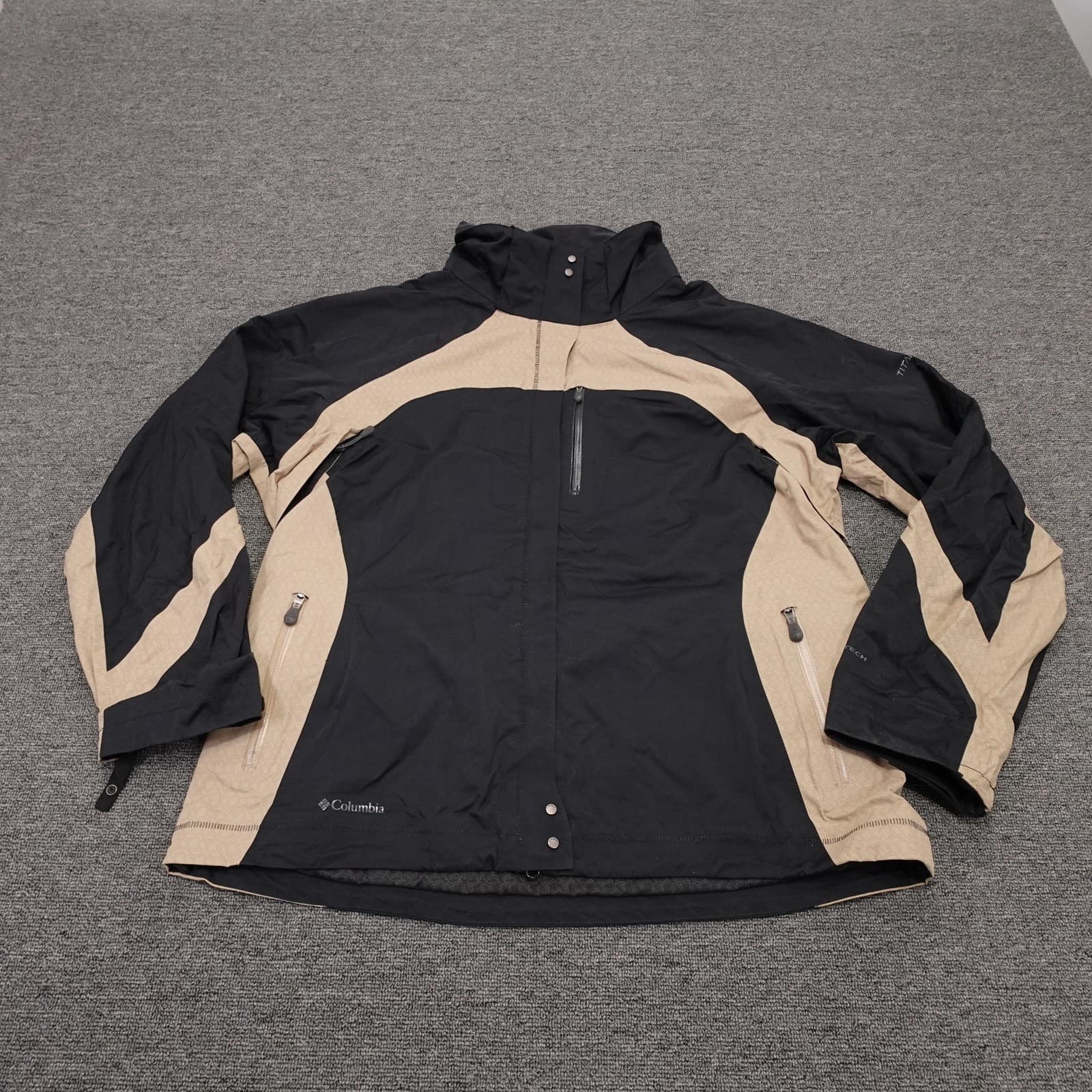 Columbia Titanium Omni-Tech Ski Jacket Womens XL Black Insulated Waterproof