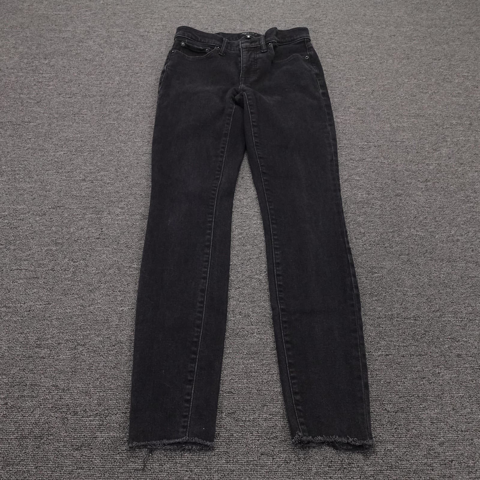 Lucky Brand Jeans Womens 4/27 L Charcoal Wash Ava Mid Rise Skinny Stretch Denim