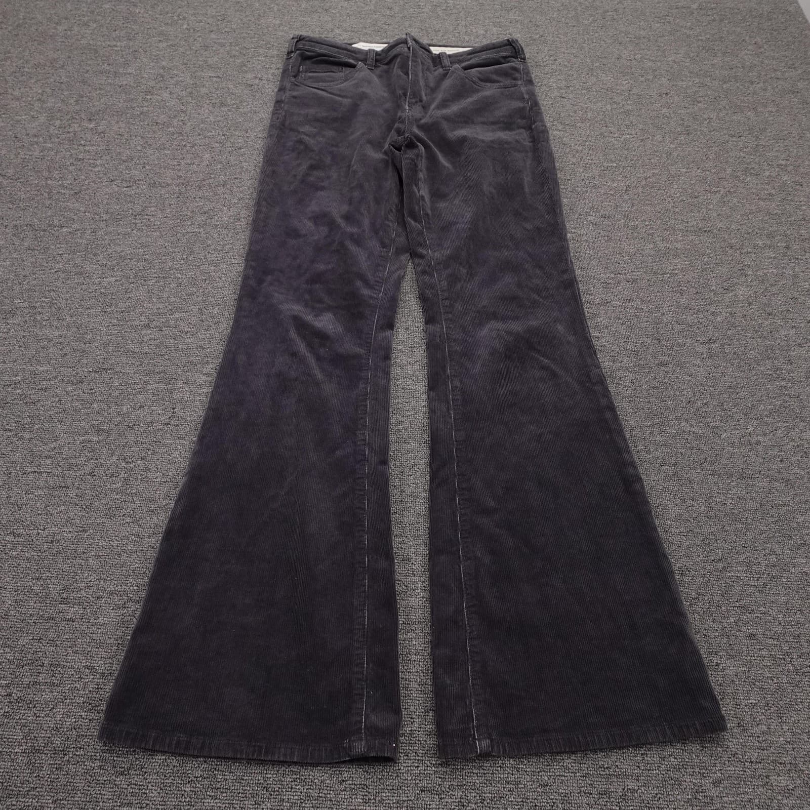 Pilcro Anthropologie Pants Womens 29 Gray Corduroy High Rise Bootcut