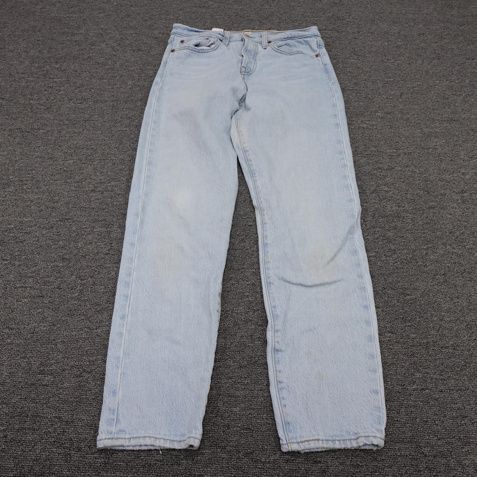 Levis Premium Wedgie Jeans Womens 28 Blue Light Wash High Rise Straight 28x28