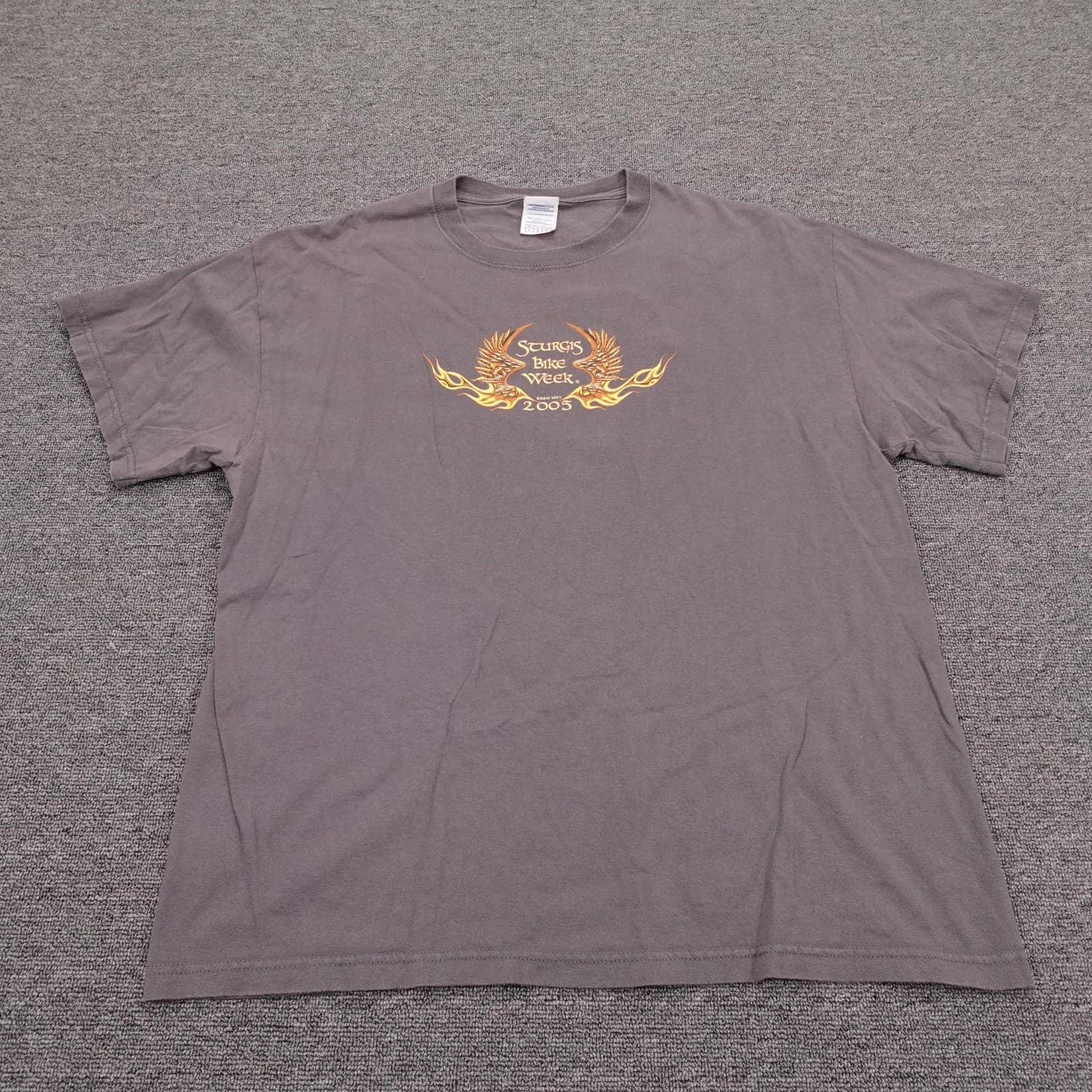 Vintage Sturgis Bike Week Delta Shirt Mens Large Gray 2005 Graphic Tee Biker