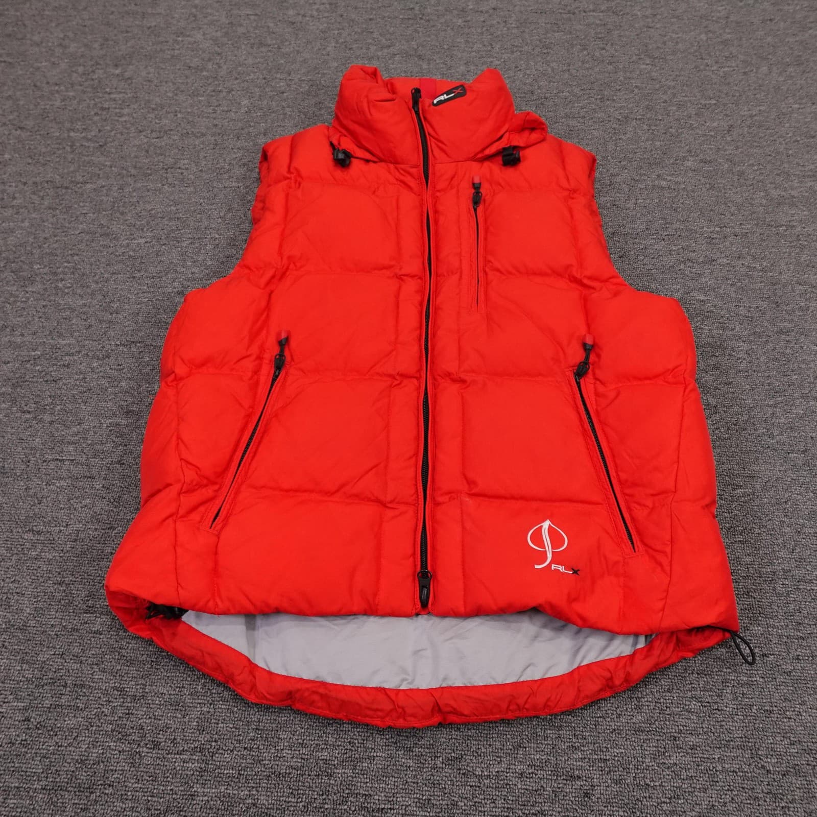 RLX Ralph Lauren Vest Mens Small Red Down Puffer Aspen Snowmass Ski Insulated