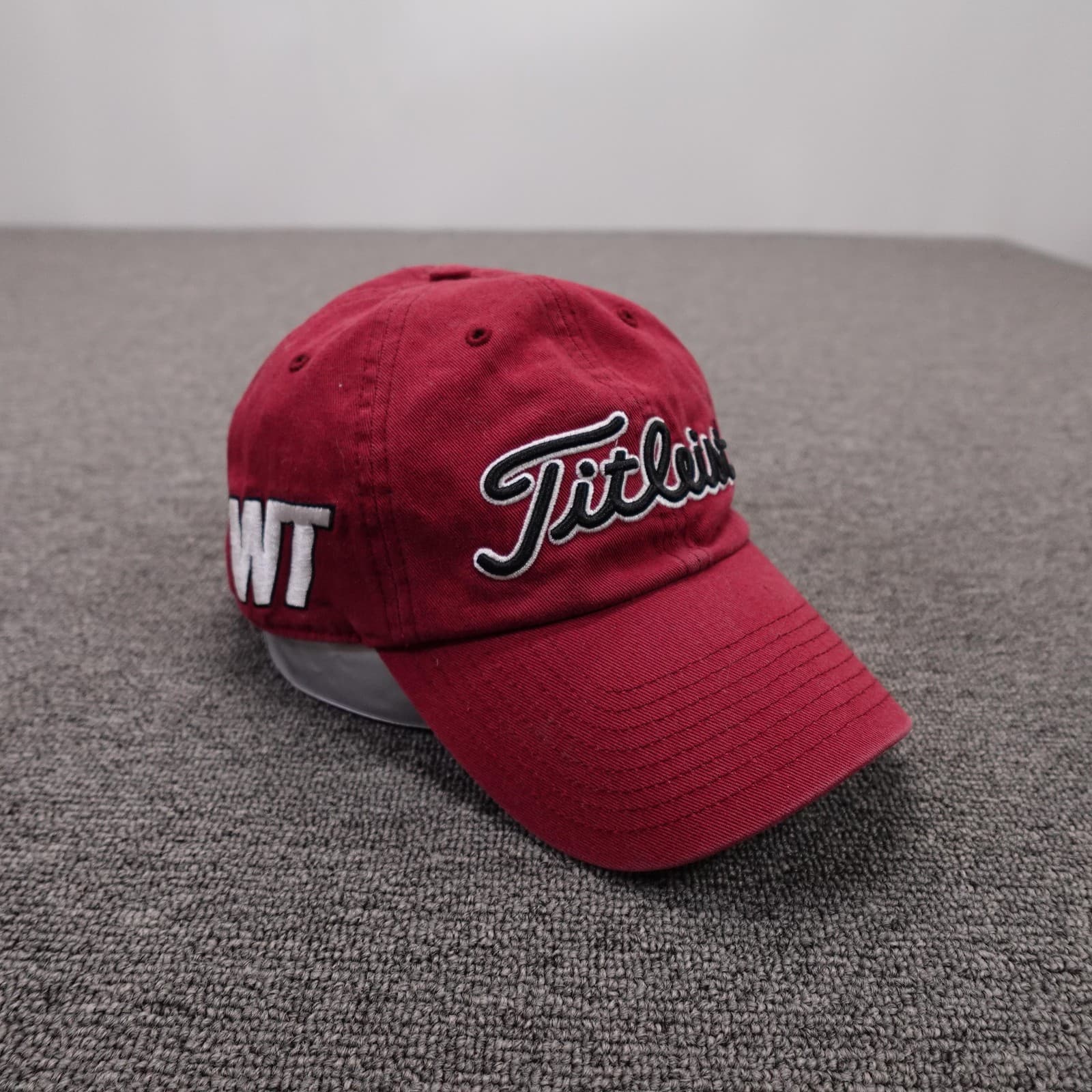 Titleist WT Hat Cap Strap Back Mens One Size Red NCAA Golf Collegiate '47