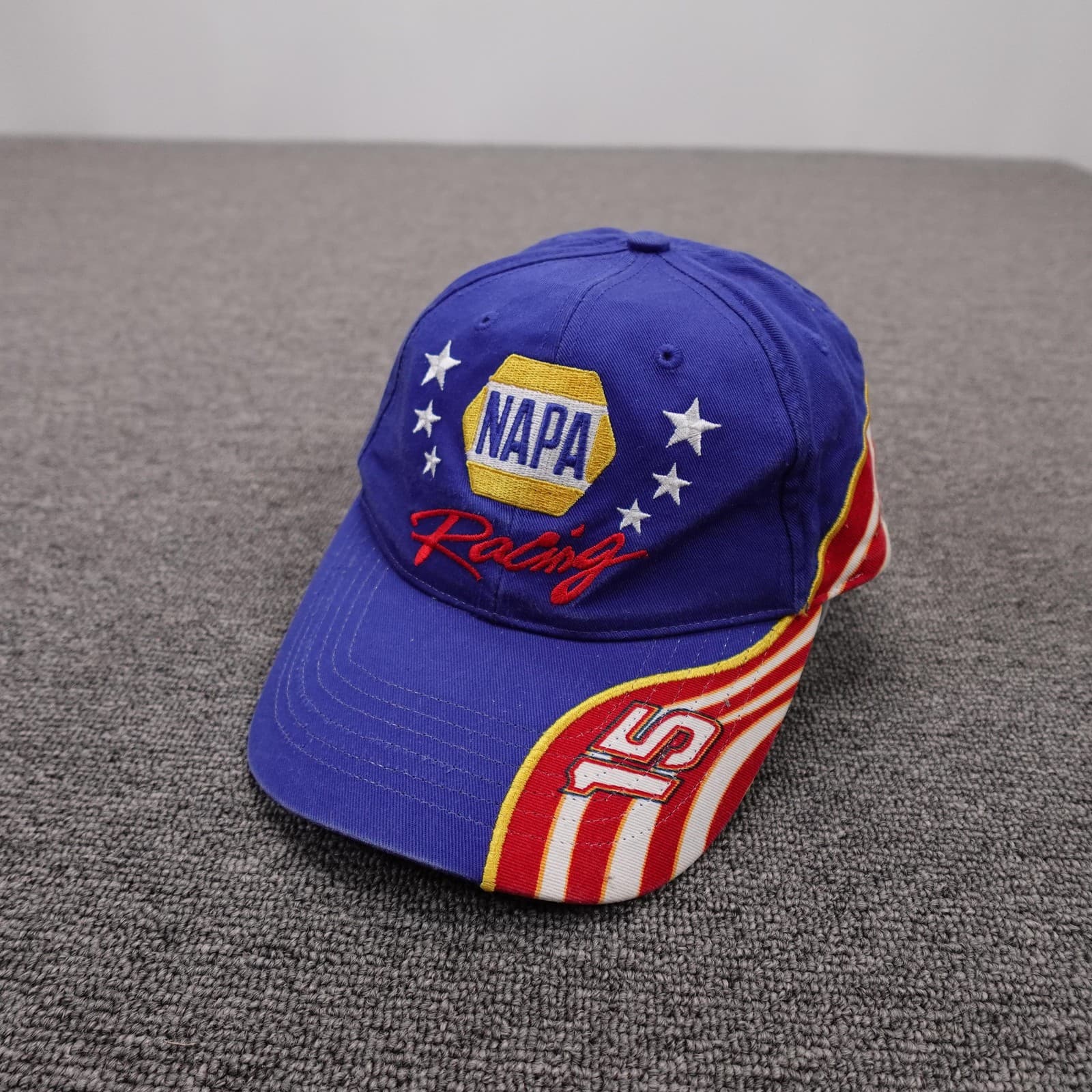 NAPA Racing Hat Cap Strap Back Mens One Size Blue NASCAR Michael Waltrip 15