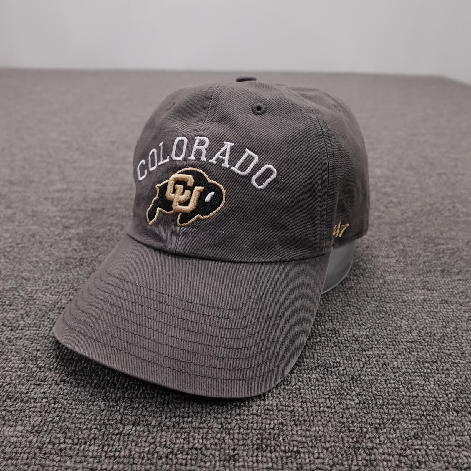 Colorado Buffaloes Hat Cap Strap Back Mens One Size Gray NCAA Football '47