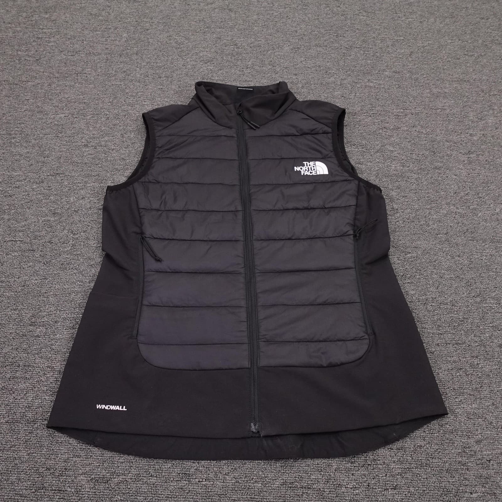 The North Face Vest Womens Medium Black WindWall Quilted Softshell Full Zip