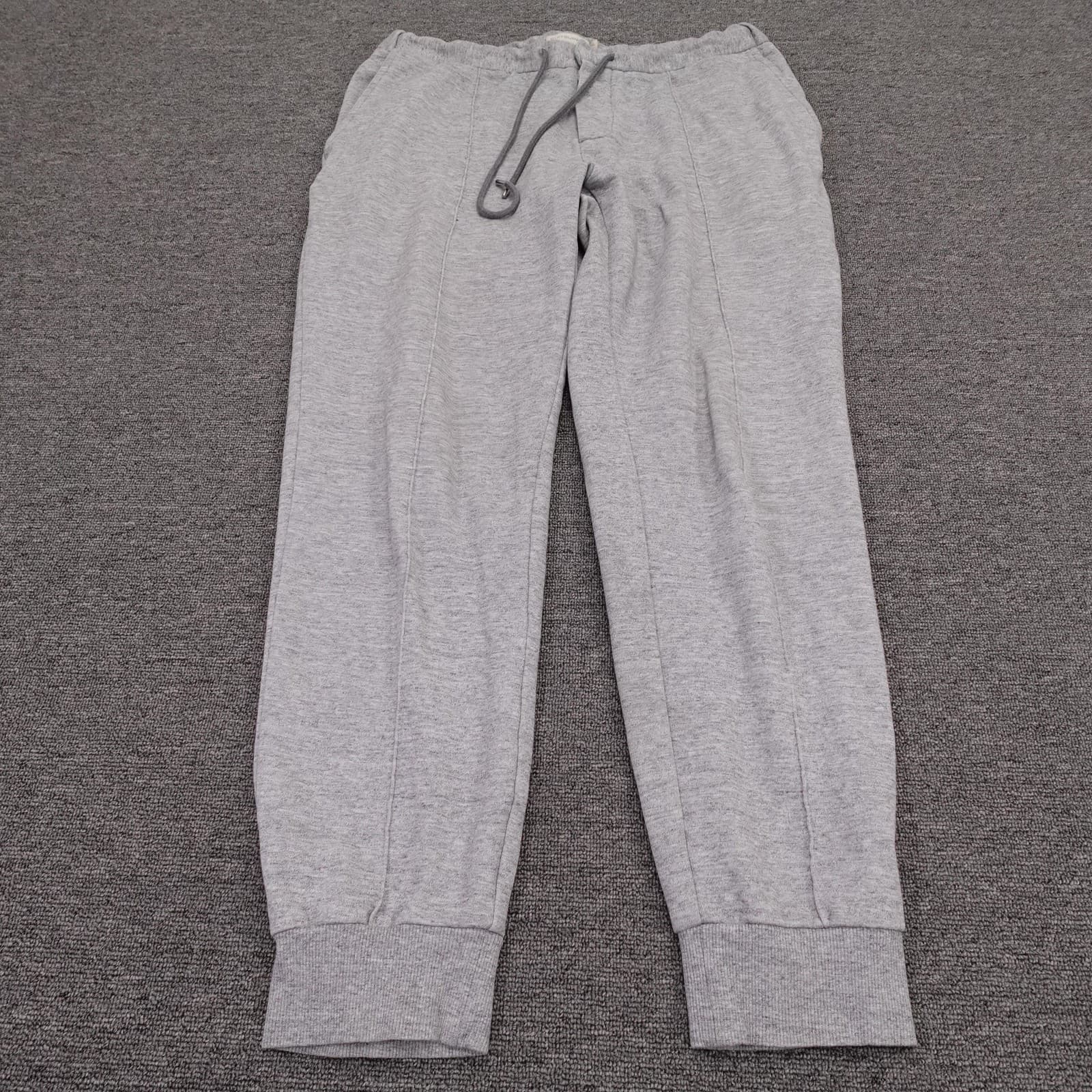 Suitsupply Pants Mens 34x27 Gray Fleece Jogger Sweatpants Elastic Waist Pockets