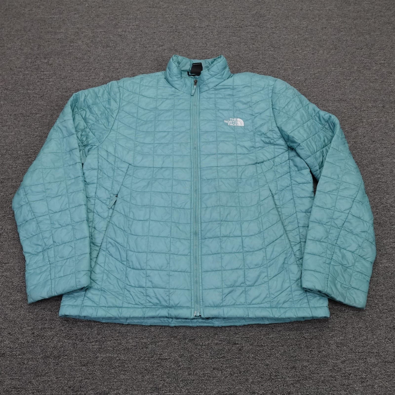 The North Face ThermoBall Eco Jacket Mens Large Blue Puffer Insulated Zip
