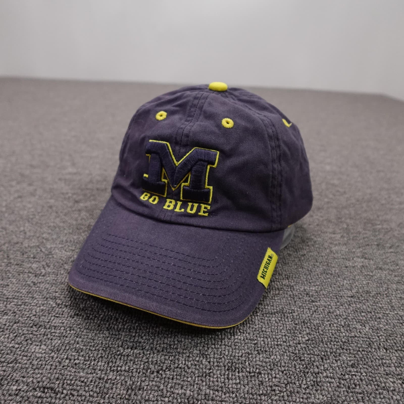 Michigan Wolverines Hat Strap Back Mens One Size Blue NCAA Football Top Of World