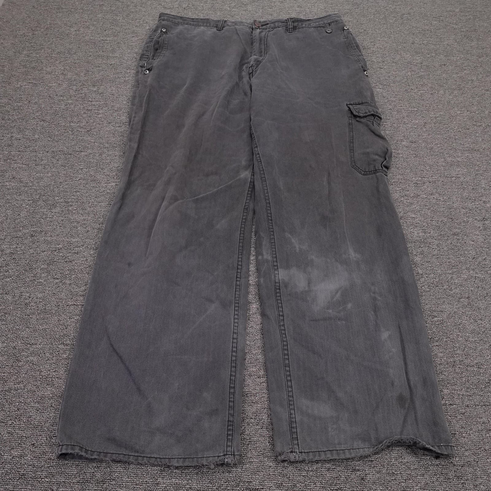 Vintage G-Unit Cargo Jeans Mens 42x31 Gray Wide Leg Denim Y2K Baggy Fit