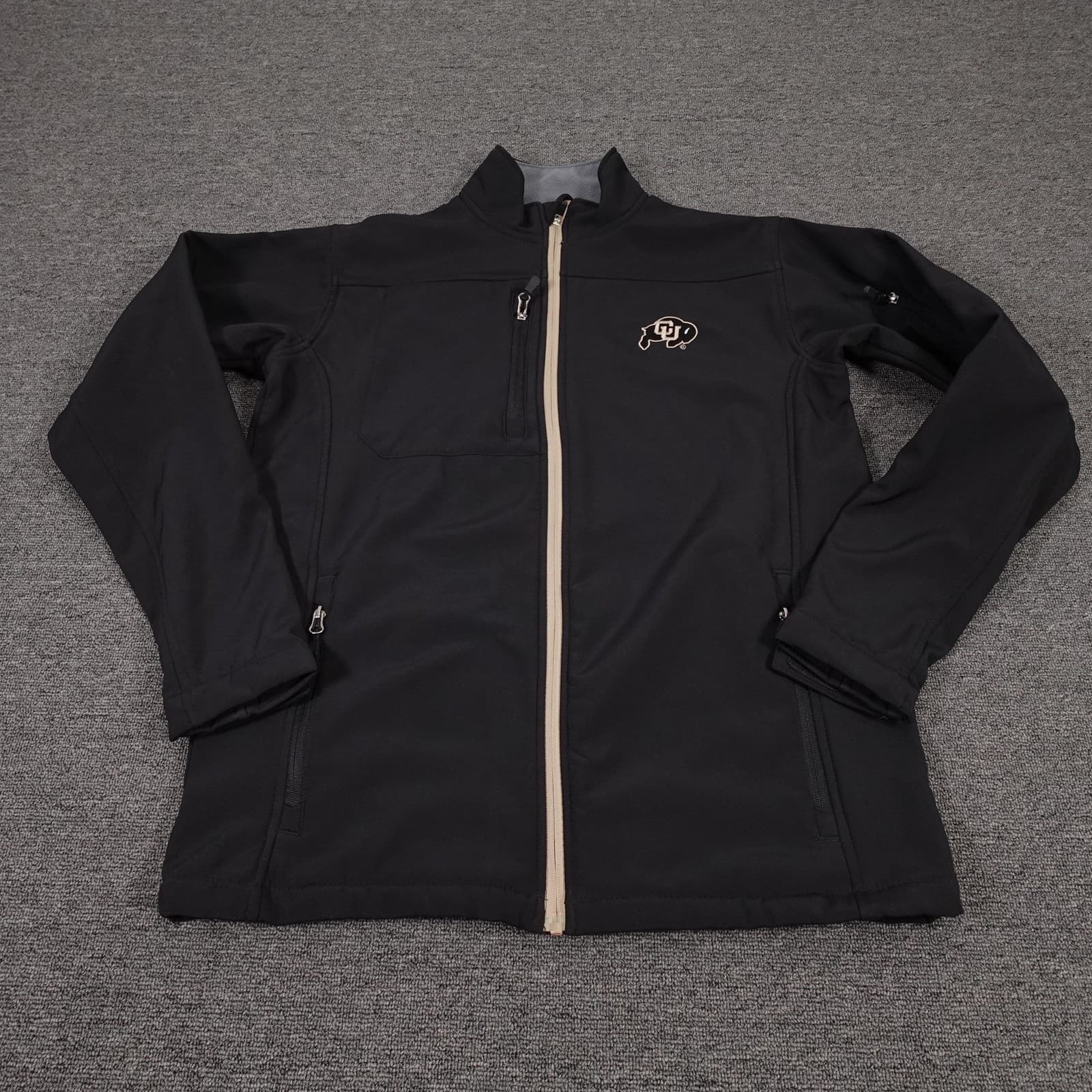 Colorado Buffaloes Jacket Mens Medium Black NCAA Football Knights Apparel Fleece