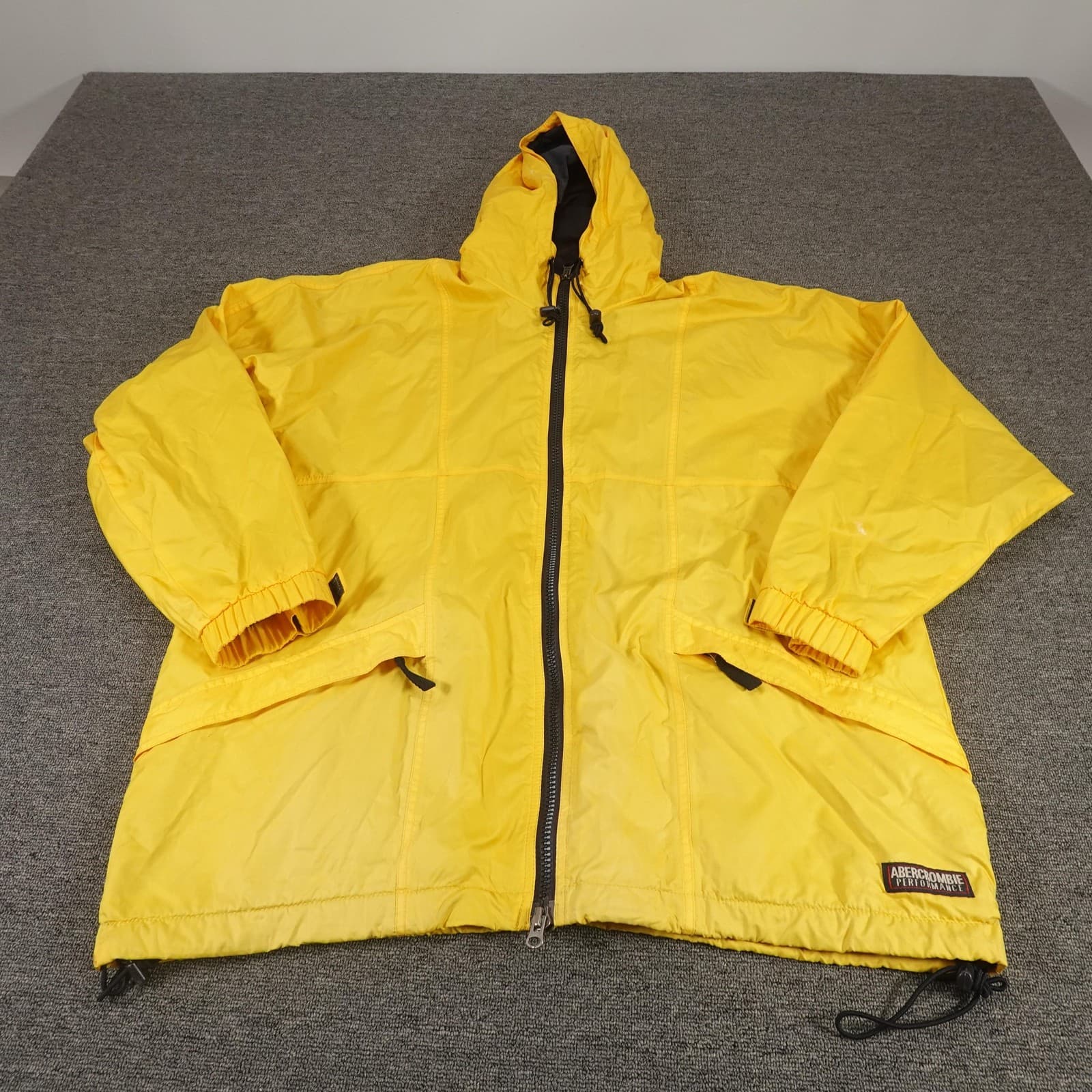 Vintage Abercrombie & Fitch Jacket 54 Yellow Shell Only A-Tech Windbreaker 90s