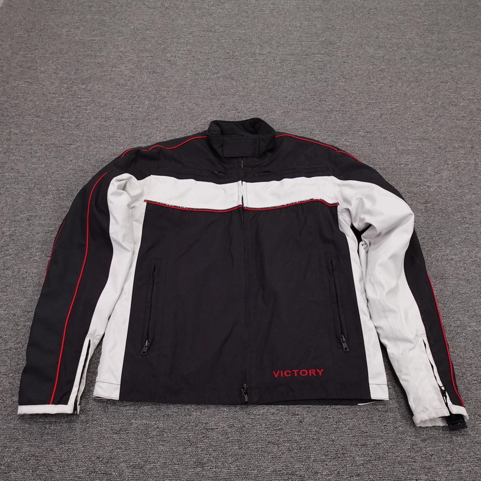 Victory Motorcycles Jacket Mens Medium Black Thermolite Full Zip Riding