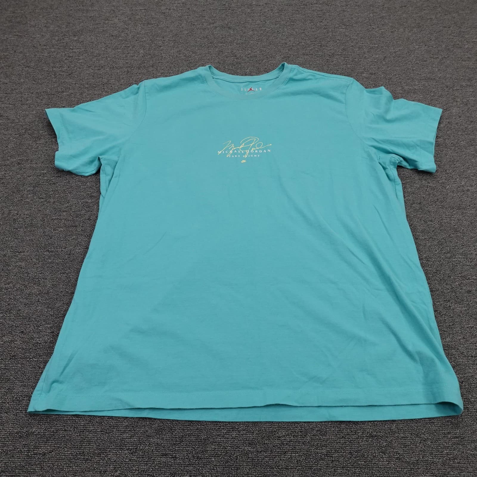 Jordan Shirt Mens 2XL Blue Michael Jordan Take Flight Nike Graphic Tee Tagless